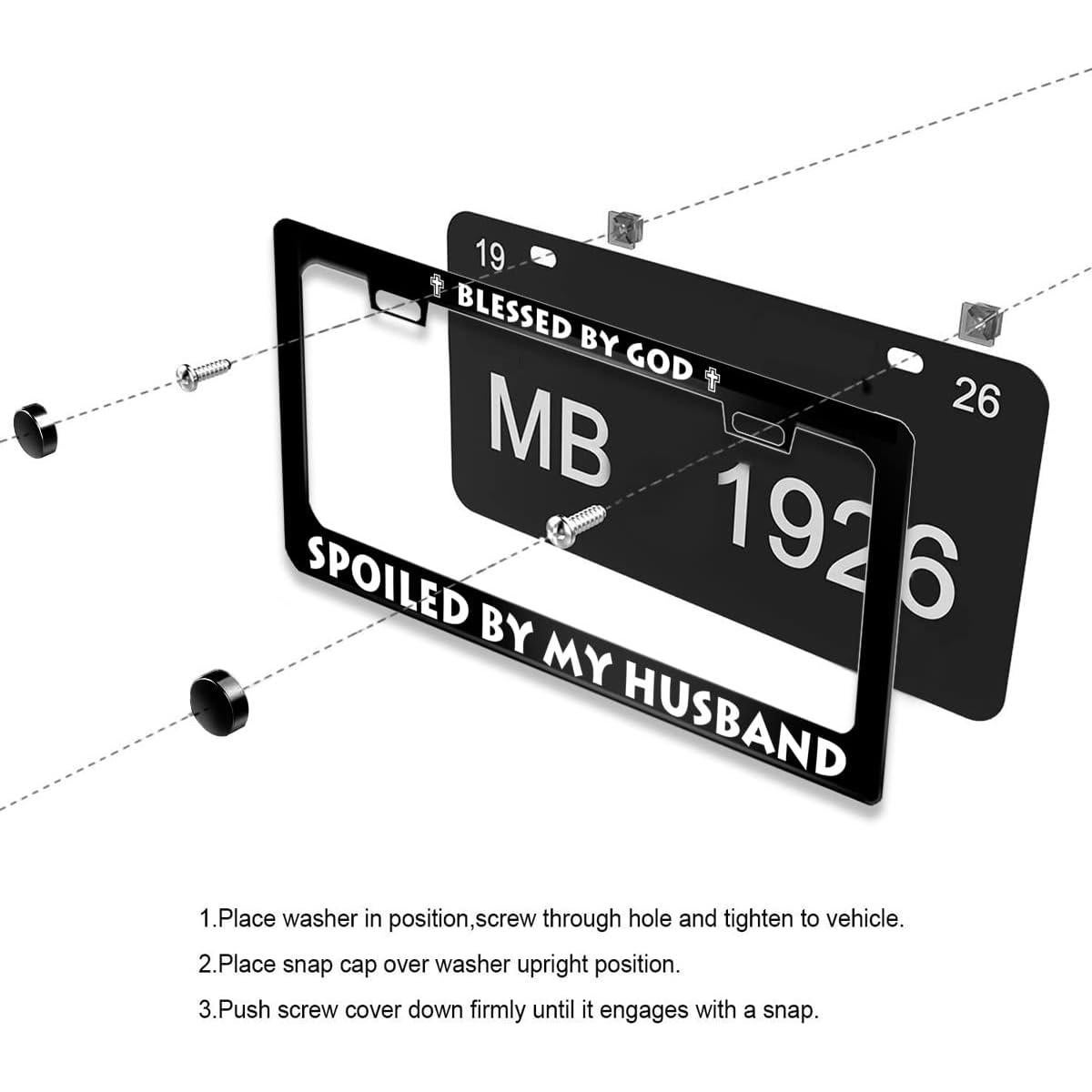Marco de Placa de Licencia NOCITUN Acero Inoxidable 30.48x15.24cm
