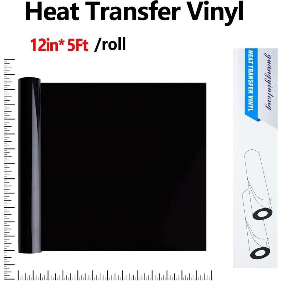 Vinilo de Transferencia de Calor Negro Guangyintong 30.48x1.52m
