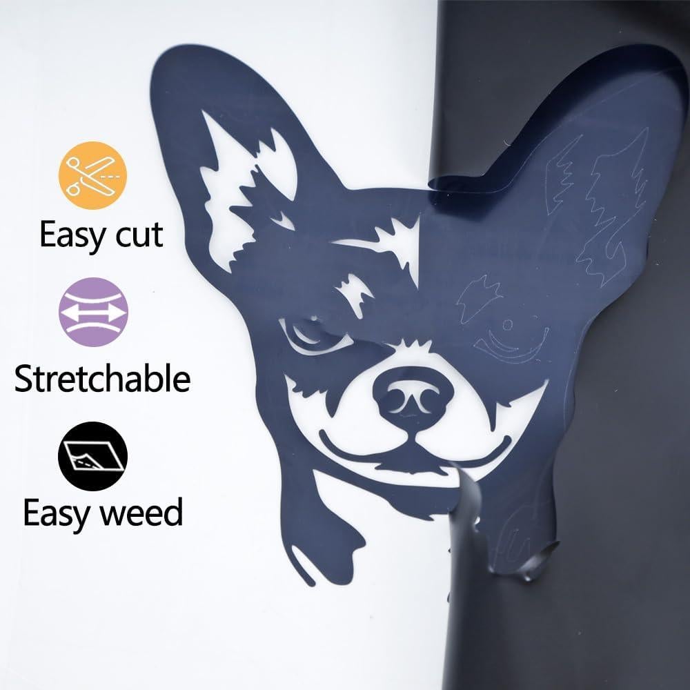 Vinilo de Transferencia de Calor Negro Guangyintong 30.48x1.52m