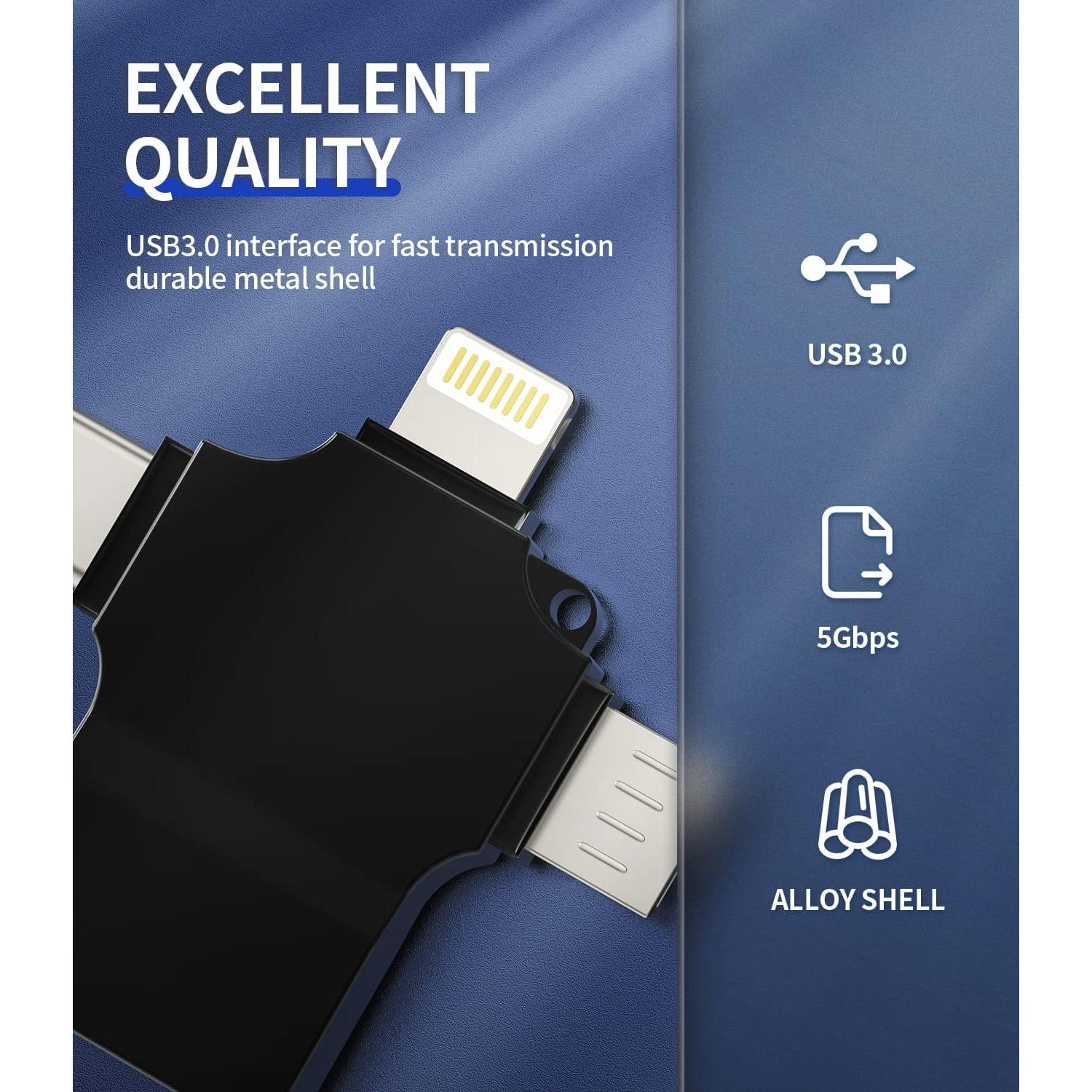 Adaptador USB C OTG 3 en 1 Kefiany para iPad y Android