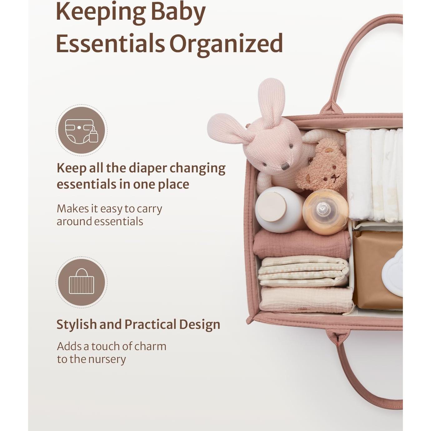 Organizador de Pañales Rosa Bebé Genérico 25.4x38.1cm