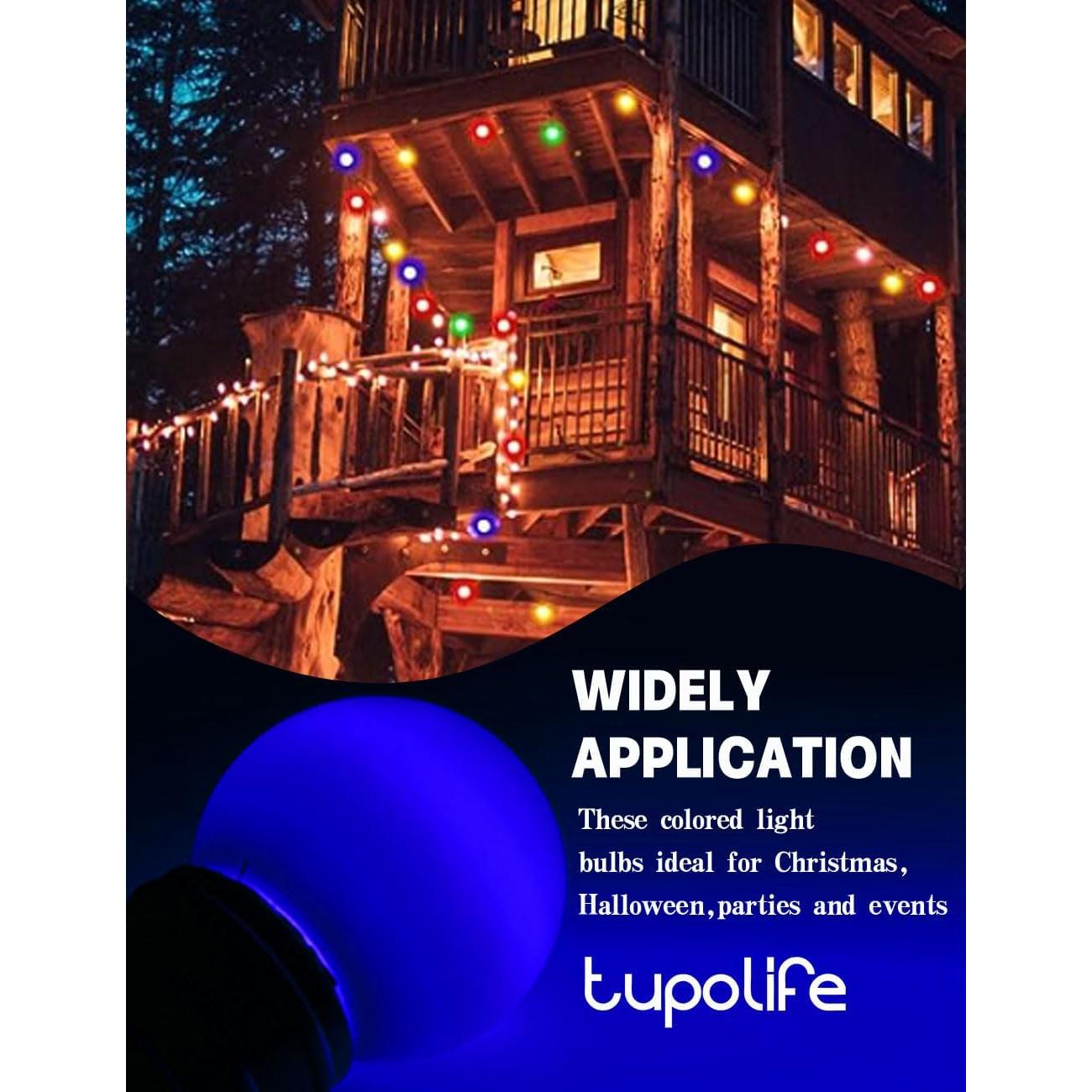 Bombilla LED E26 12V 1W Azul Tupolife - Paquete de 5