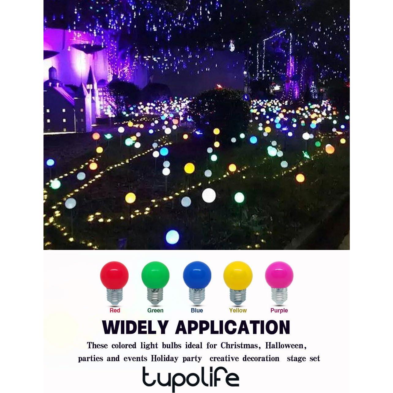 Bombilla LED E26 12V 1W Azul Tupolife - Paquete de 5