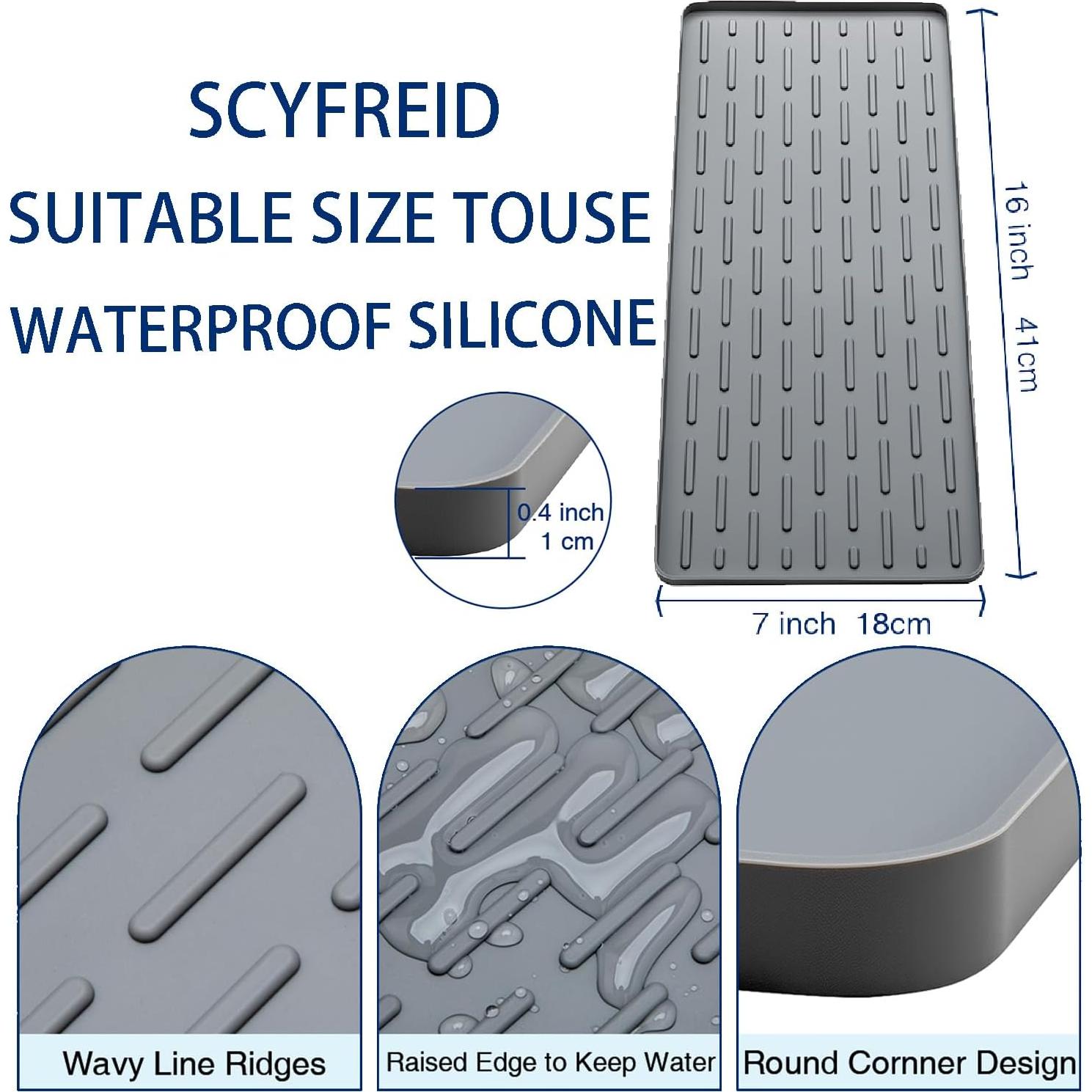 Alfombrilla de Secado de Silicona SCYFREID 40.64x17.78cm Antideslizante