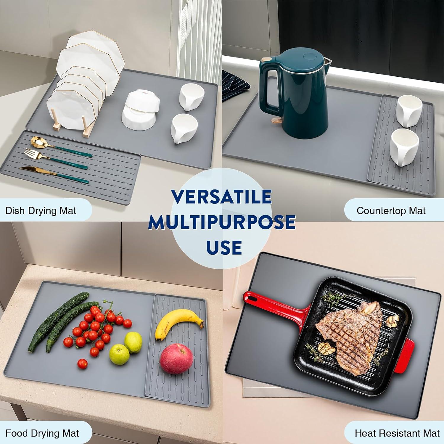 Alfombrilla de Secado de Silicona SCYFREID 40.64x17.78cm Antideslizante