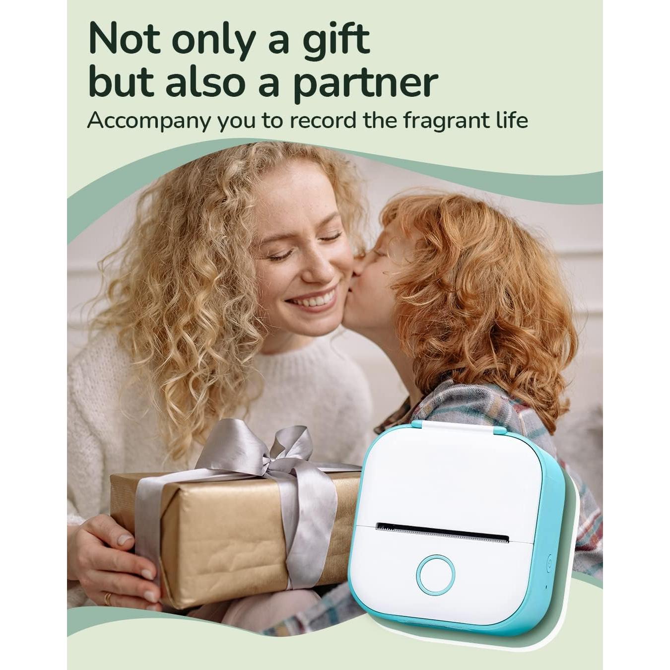 Impresora Mini Memoqueen T02, Termica para Stickers Verde