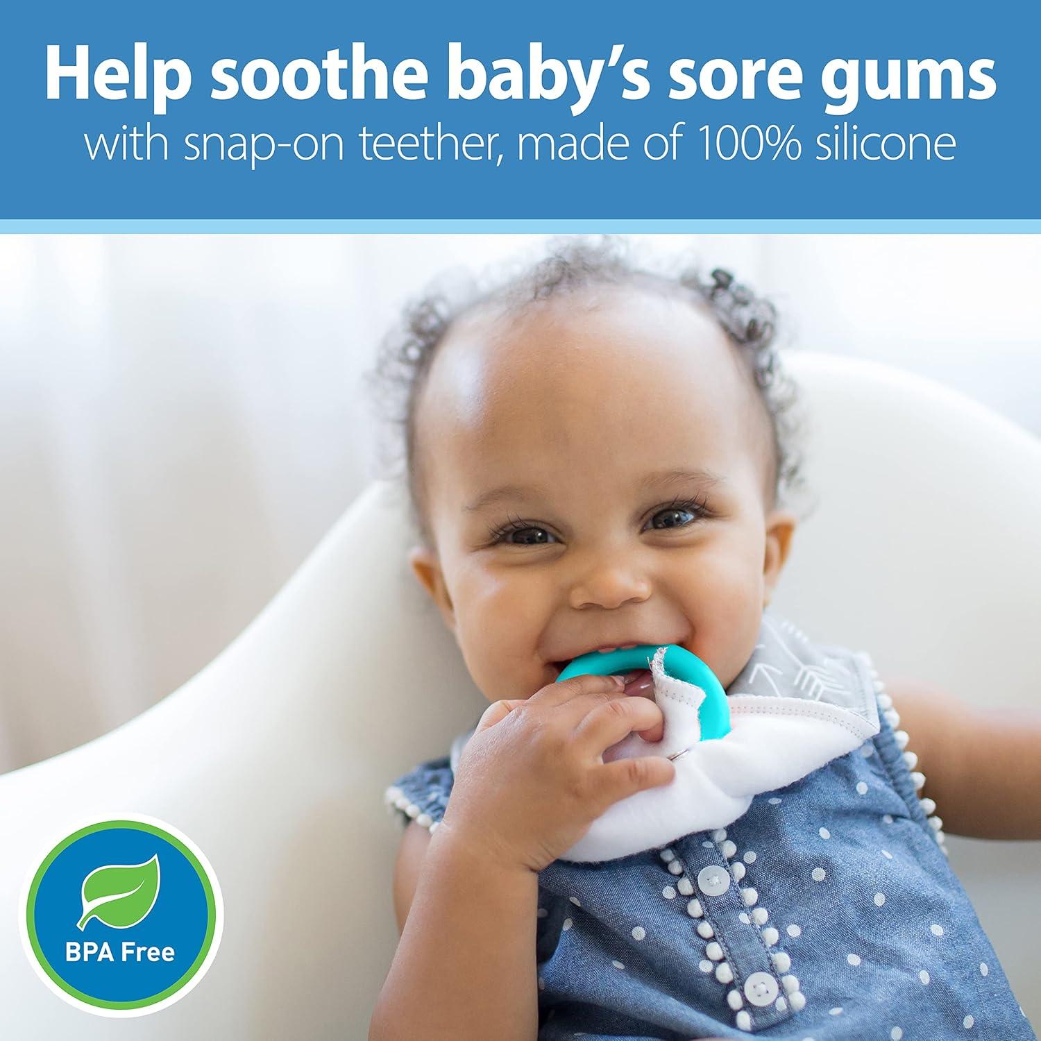 Babero Bandana Dr. Brown's Suave y Absorbente con Mordedor