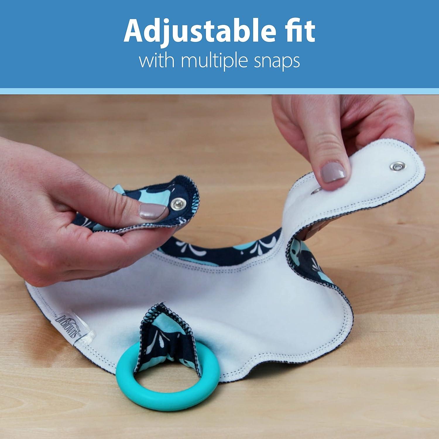 Babero Bandana Dr. Brown's Suave y Absorbente con Mordedor