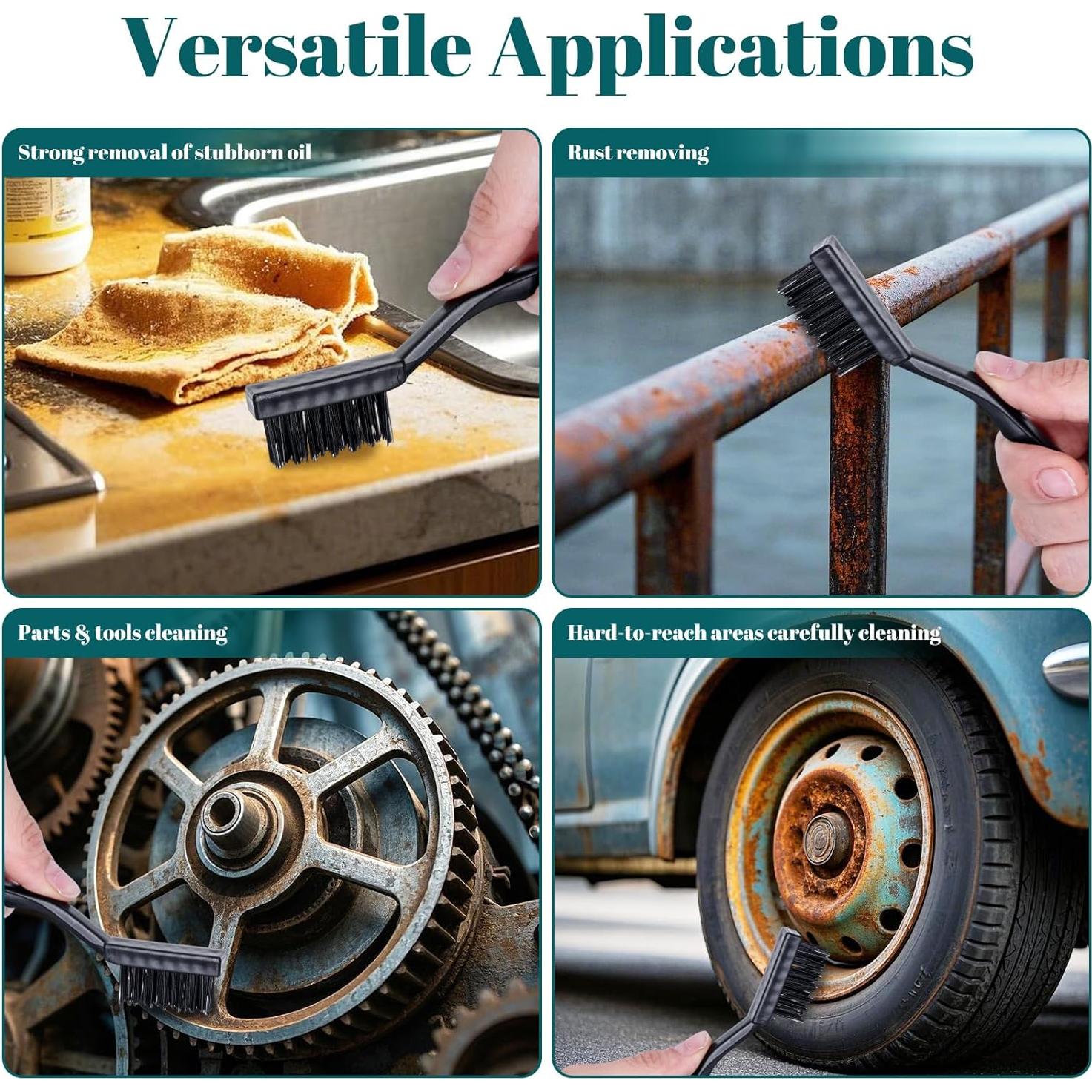 Juego de 15 cepillos de nylon Jikvmis para limpieza industrial