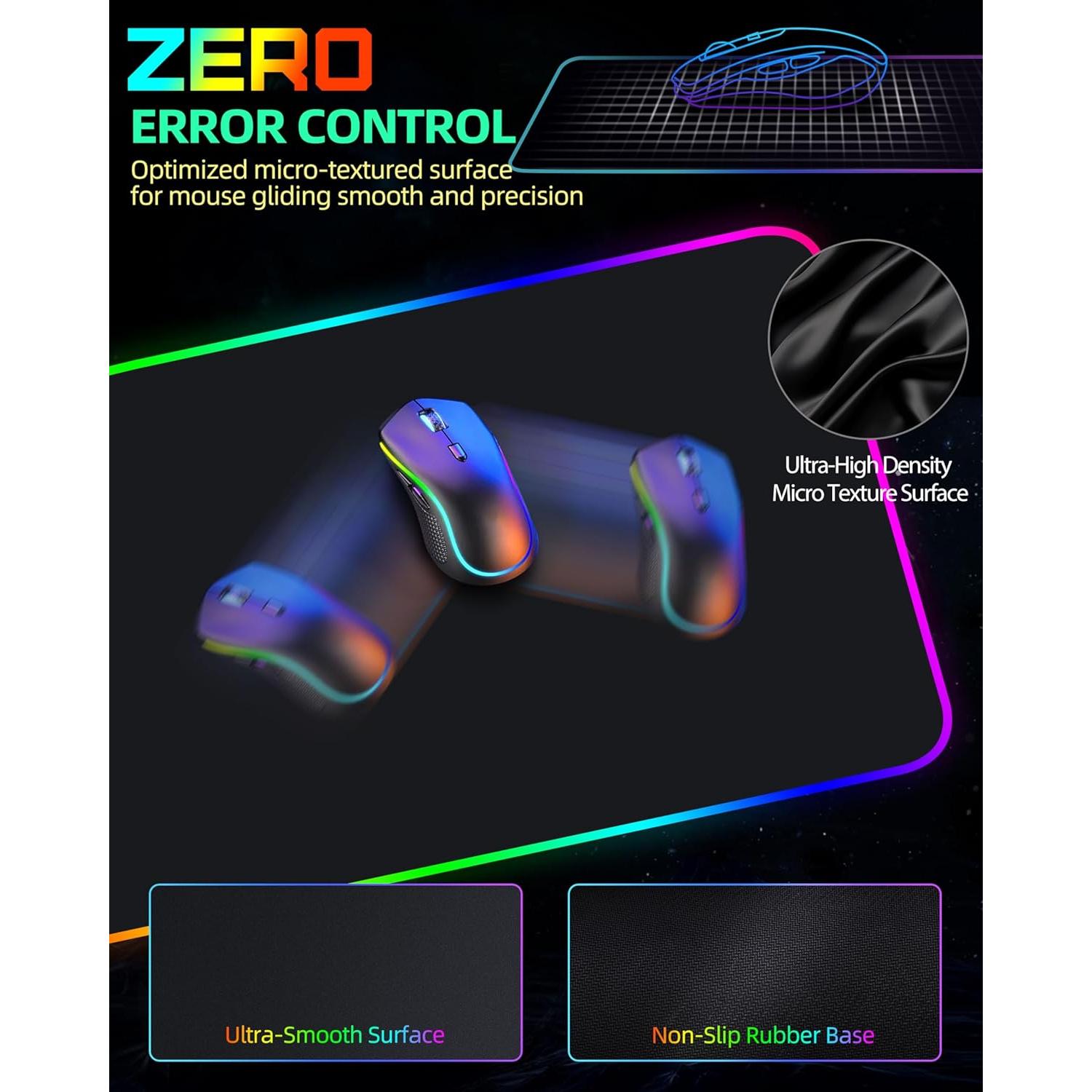 Alfombrilla de Carga Inalámbrica ExtreLife 80x40cm RGB