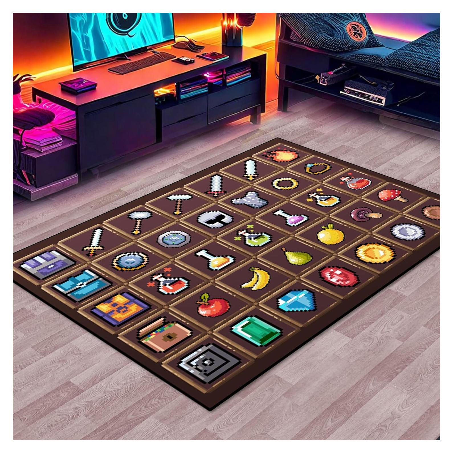 Alfombra de Juego Pixel DRVAKO 1.02x1.52m Antideslizante