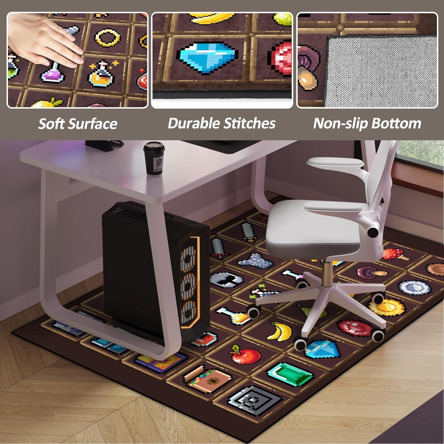 Alfombra de Juego Pixel DRVAKO 1.02x1.52m Antideslizante