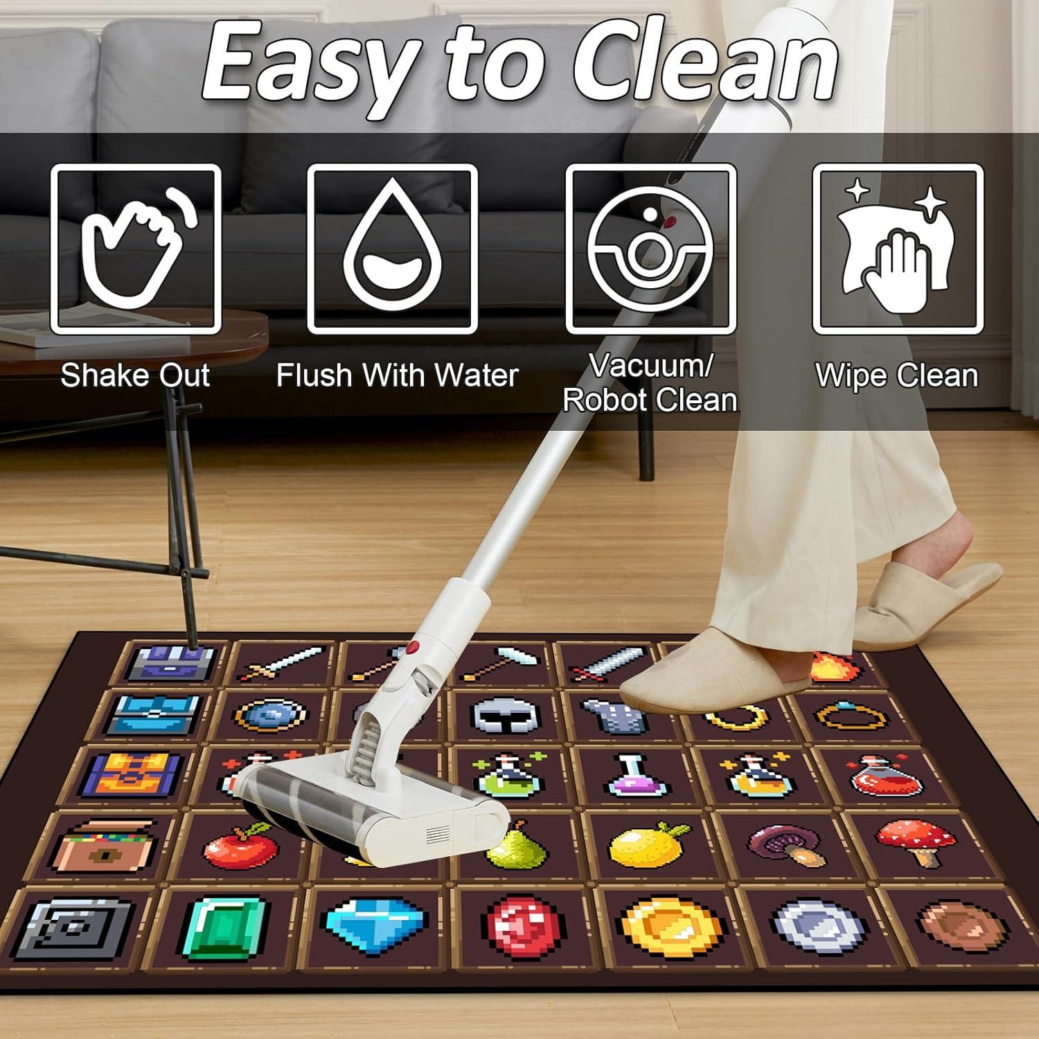 Alfombra de Juego Pixel DRVAKO 1.02x1.52m Antideslizante