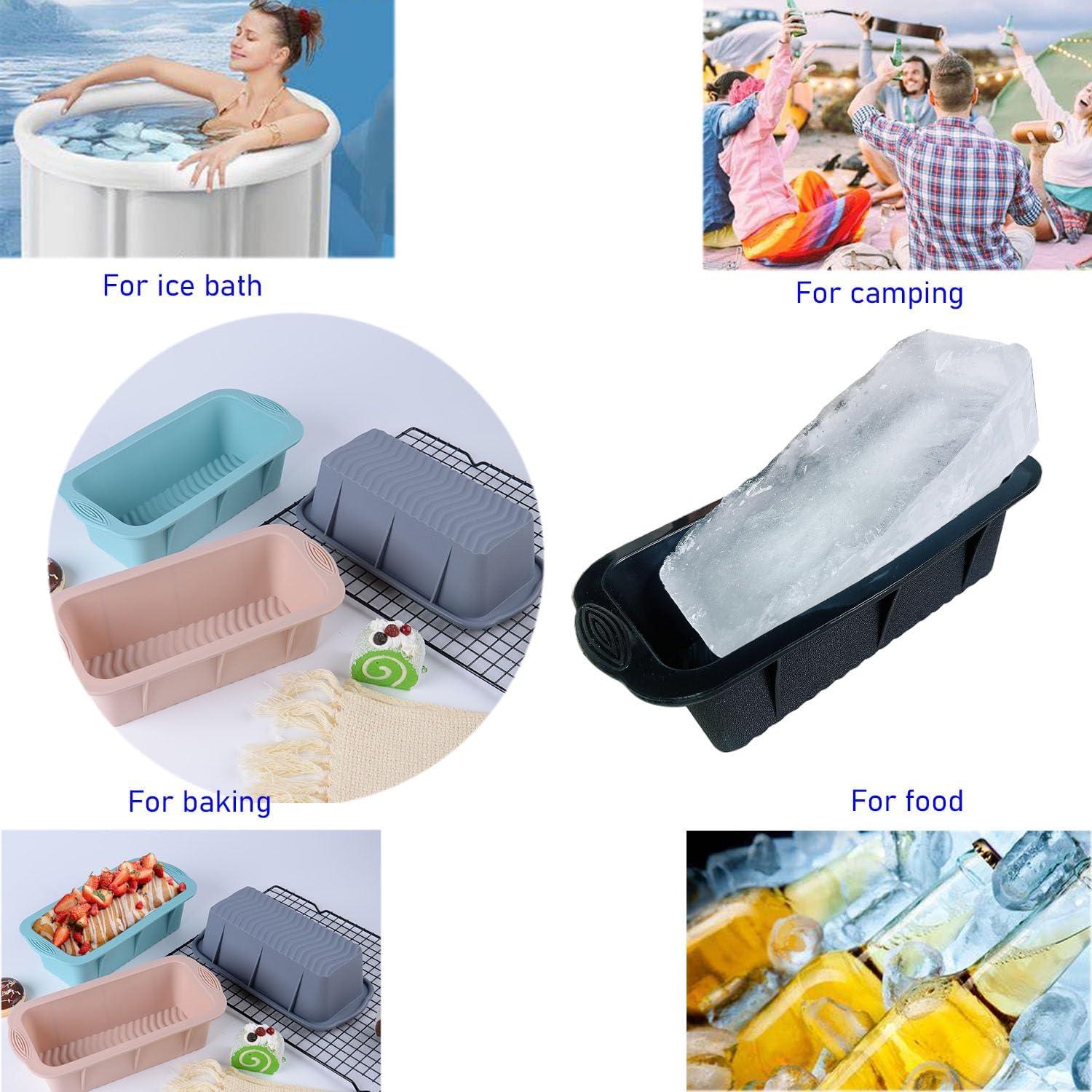 Molde de Hielo Grande Mouwaii 5 Piezas Silicona Negro