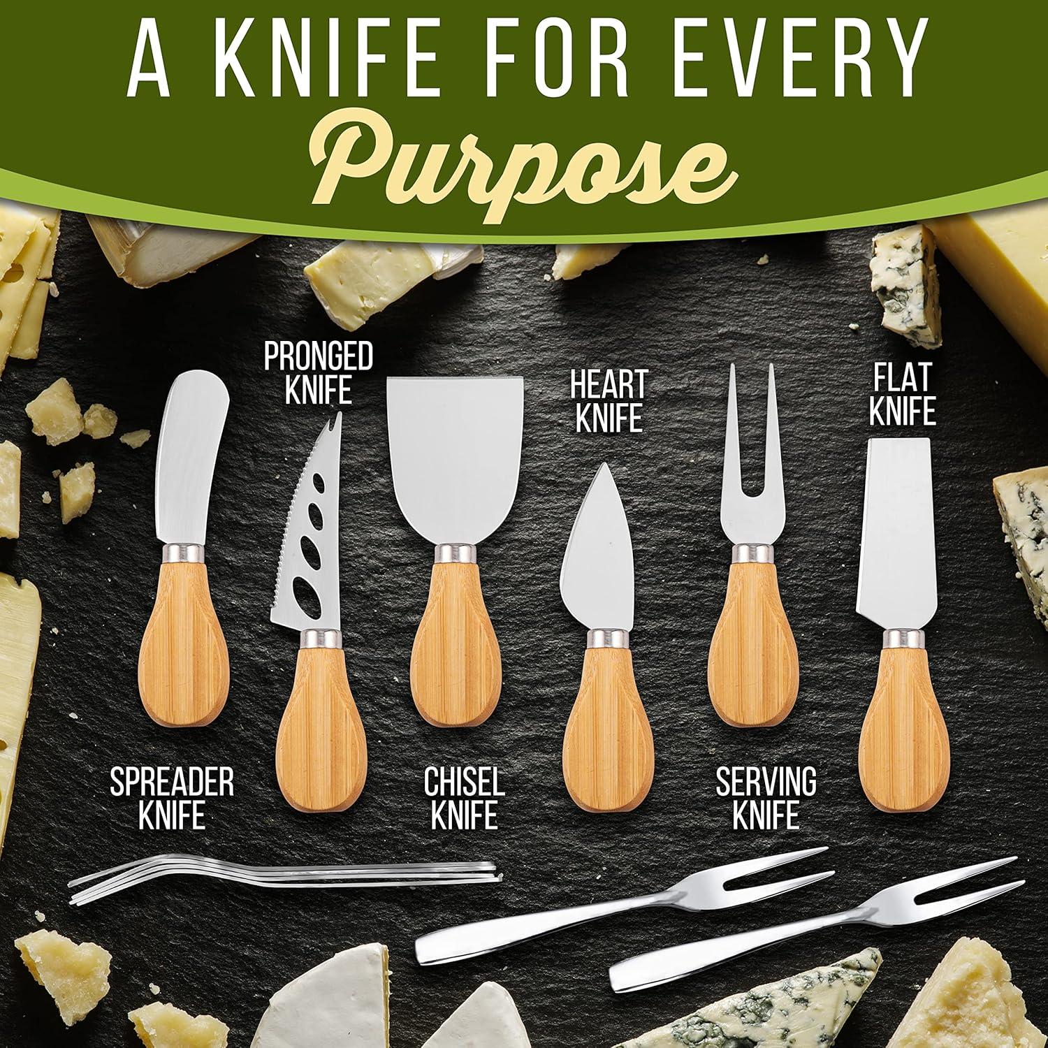 Juego de Tabla de Charcutería NutriChef de Bambú 44.5x32.8 cm