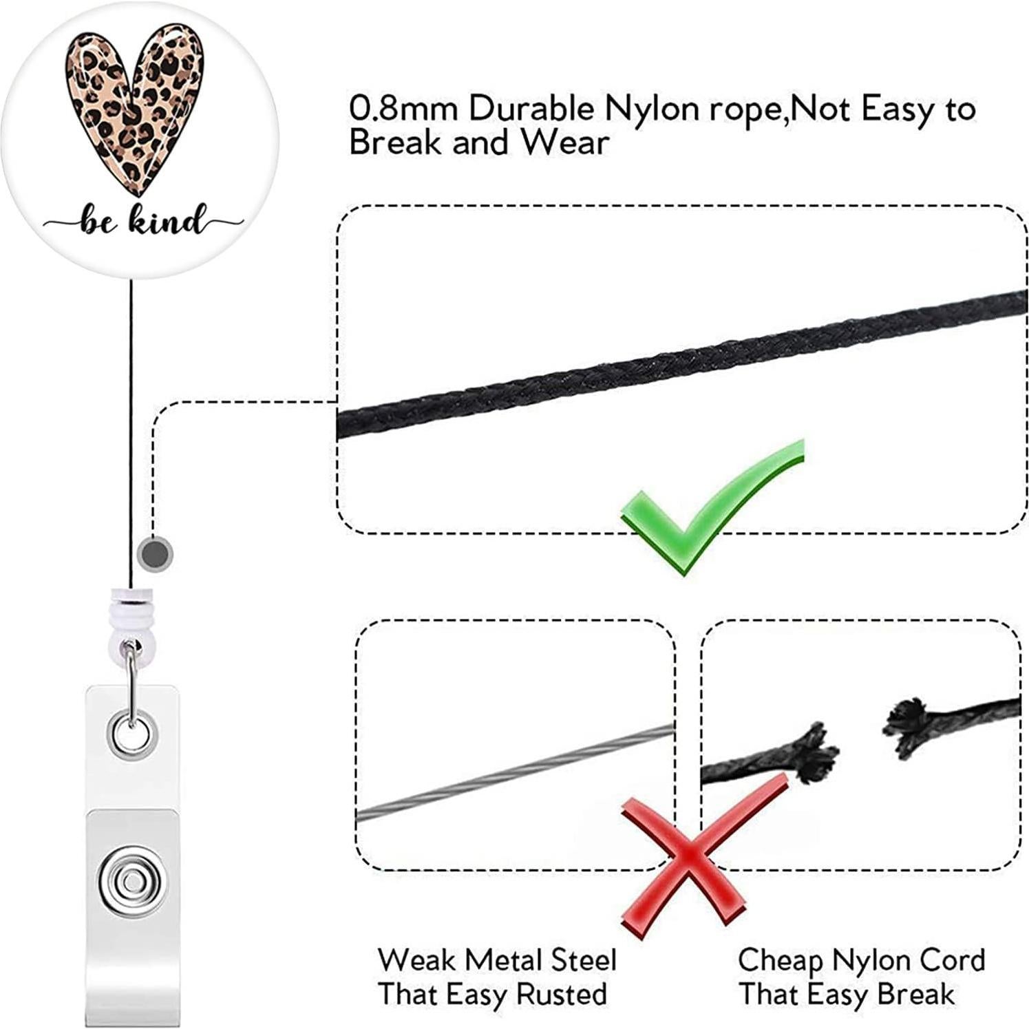 Clip de Insignia Retráctil QIYUSHRY 3 Paquetes 60cm 2 Corazones