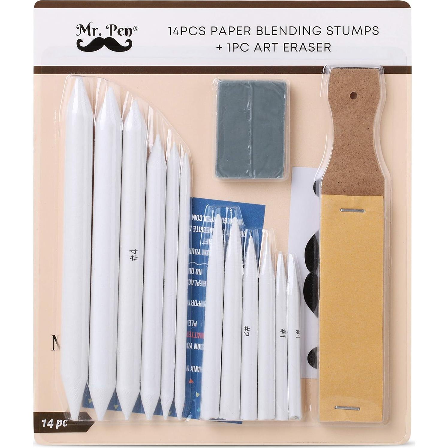 Paquete de 14 Puntas de Difuminado Mr. Pen para Dibujo