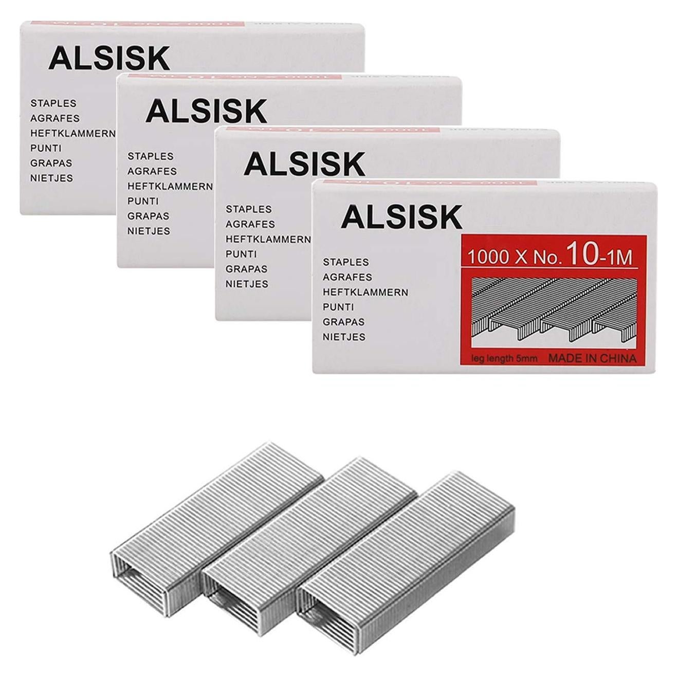 Paquete de 4000 Mini Grapas No.10 ALSISK para Grapadoras
