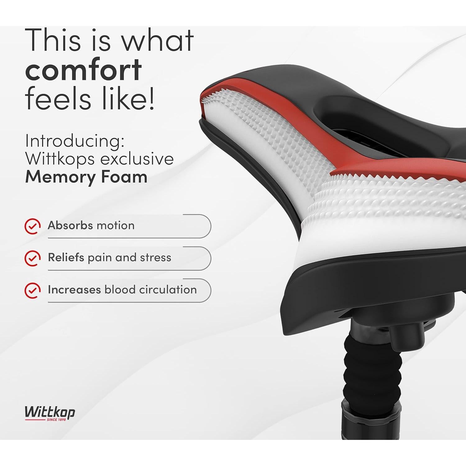 Sillín de Bicicleta Wittkop Impermeable Unisex 25.4x21.6cm