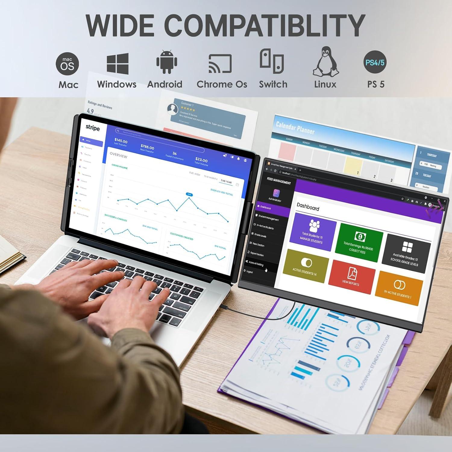 Extensor de Pantalla Portátil Redalf P5 FHD 15.6" 1920x1080