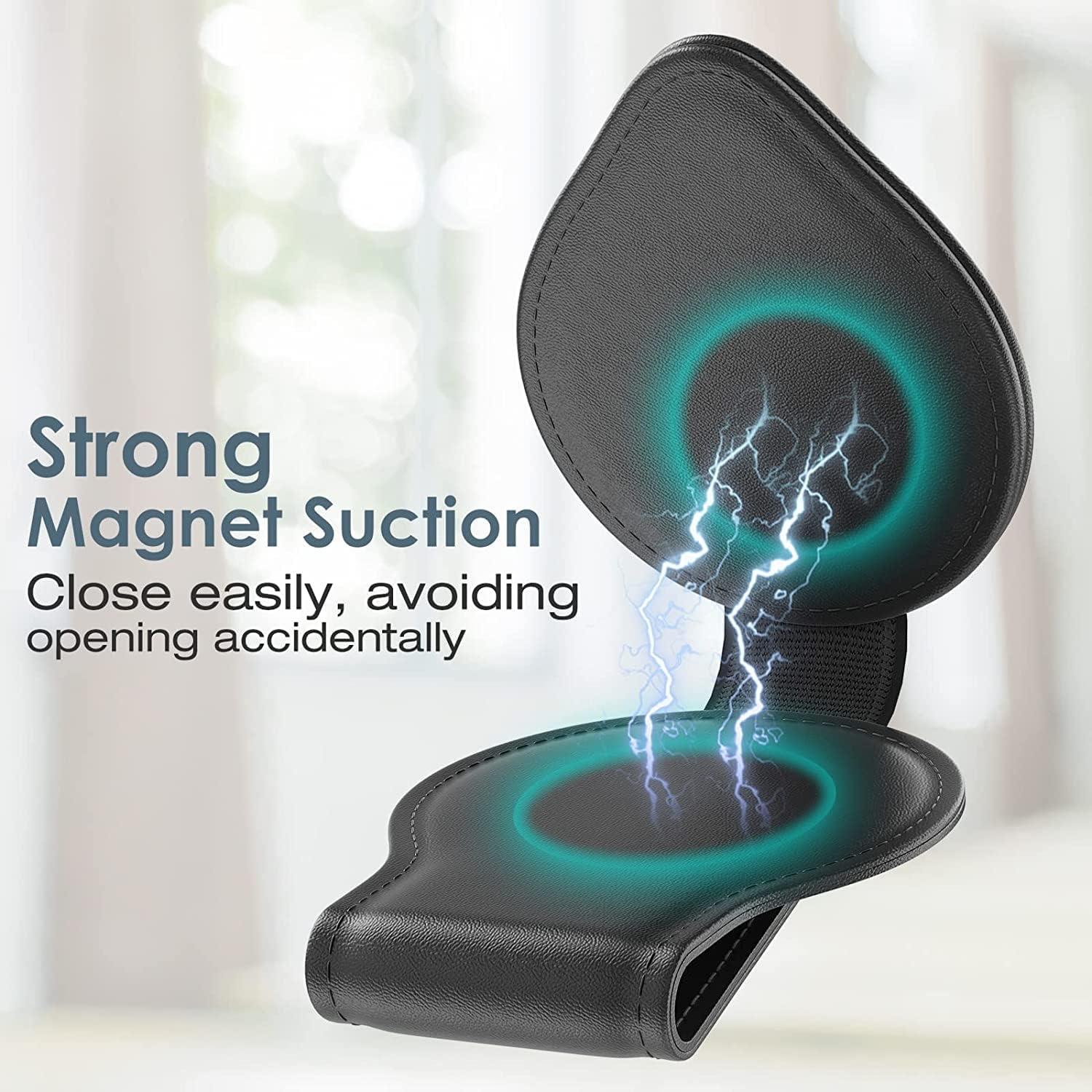 Soporte de Gafas MoKo para Coche, Magnético, Negro, Paquete de 2