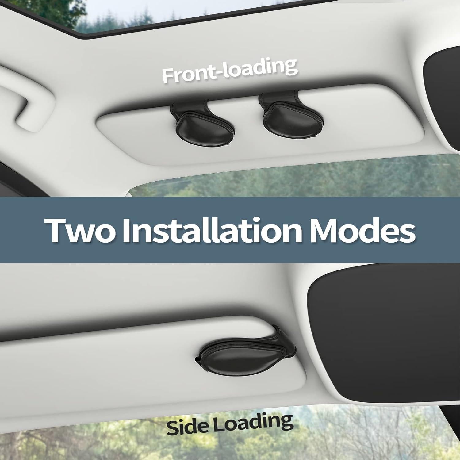 Soporte de Gafas MoKo para Coche, Magnético, Negro, Paquete de 2