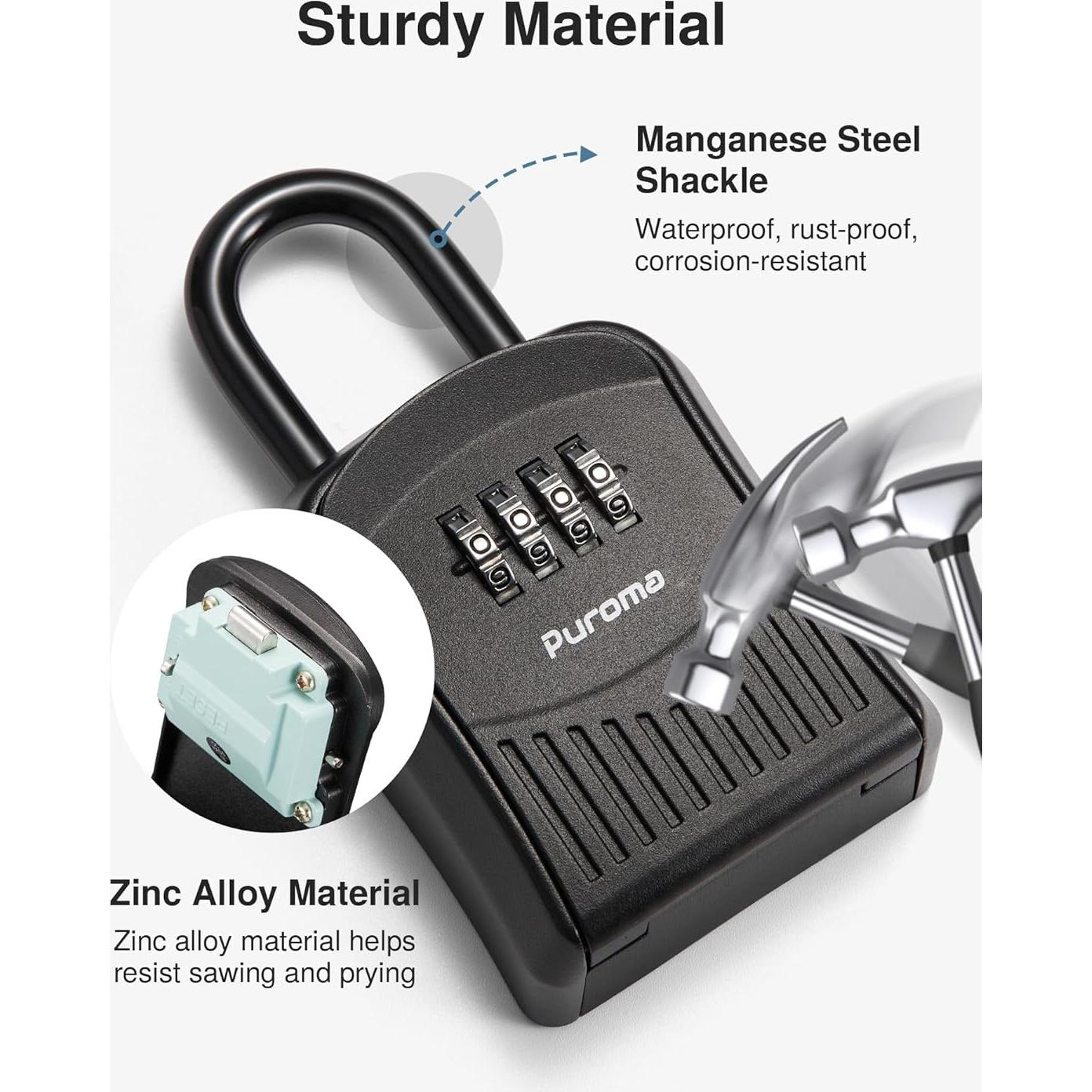 Caja de Seguridad para Llaves Puroma, Código Mecánico 4 Dígitos