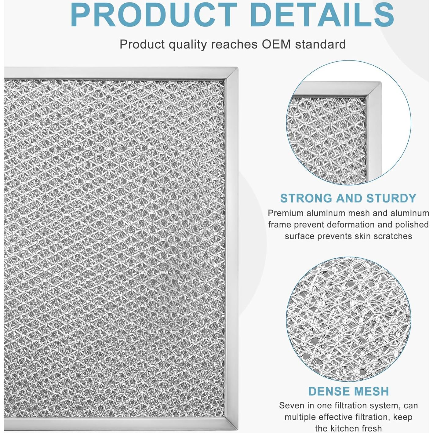 Paquete de 2 filtros de grasa de campana AMI PARTS 97006931