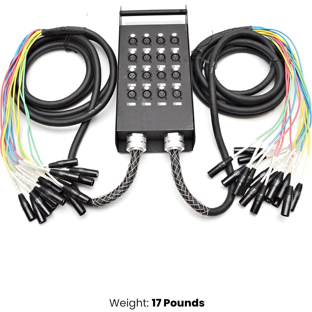 Cable Divisor 16 Canales XLR Seismic Audio 2 Troncos 4.57m