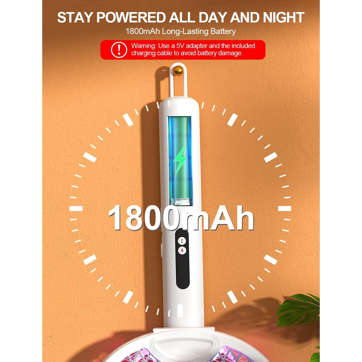 Raqueta eléctrica para moscas WOCVRYY DWP 4000V 1800mAh plegable