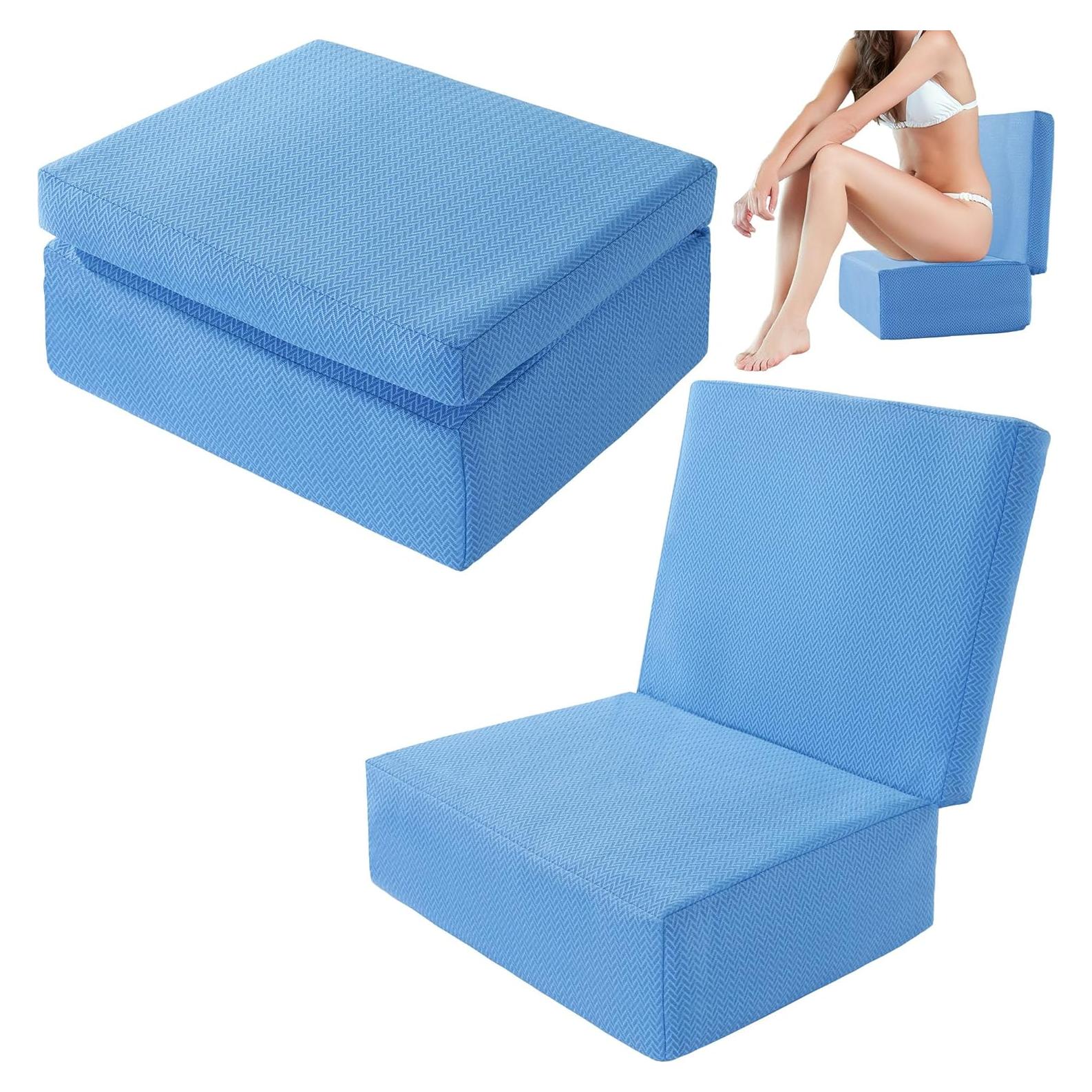 Asiento Elevador Plegable MABOZOO para Bañera Hidromasaje Azul