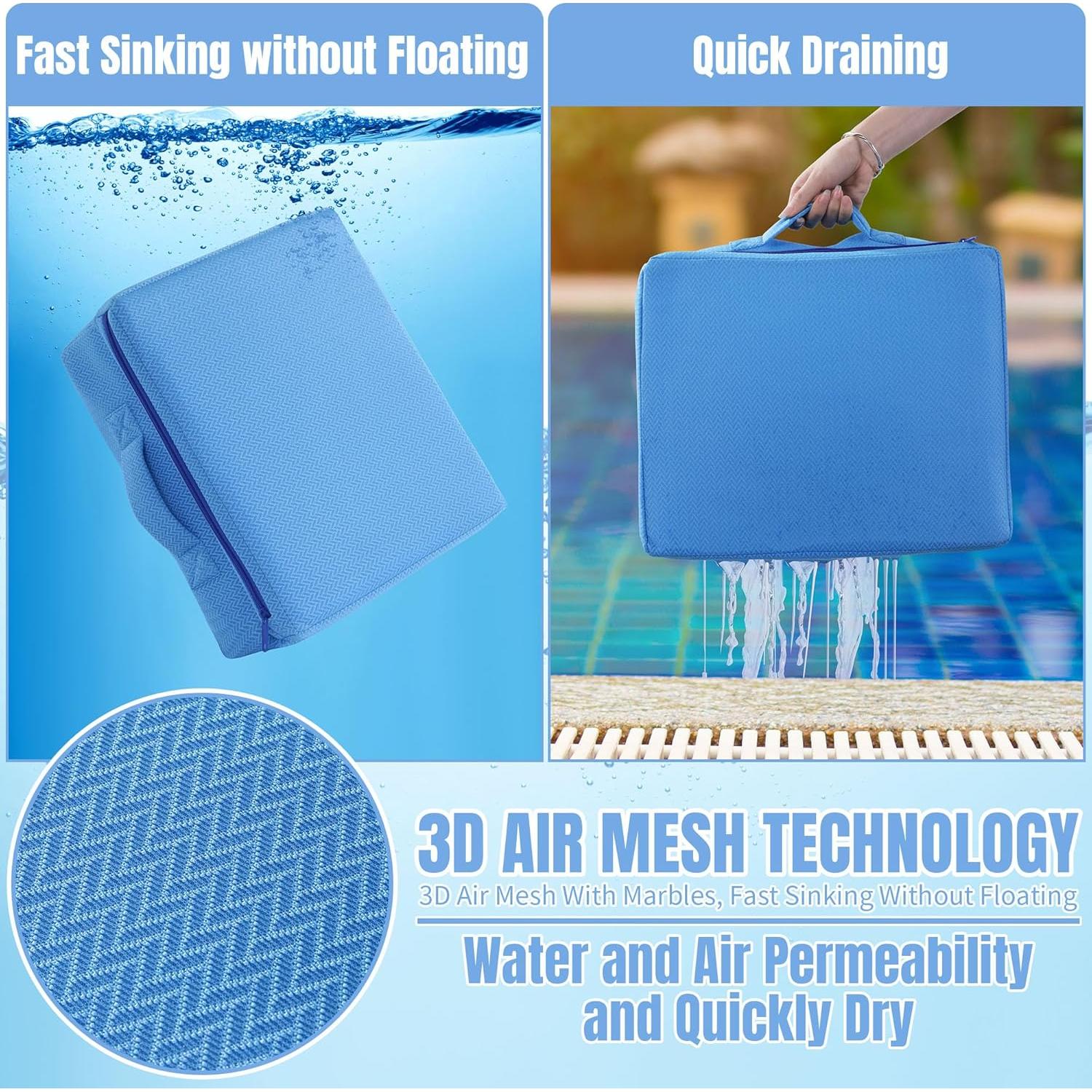 Asiento Elevador Plegable MABOZOO para Bañera Hidromasaje Azul