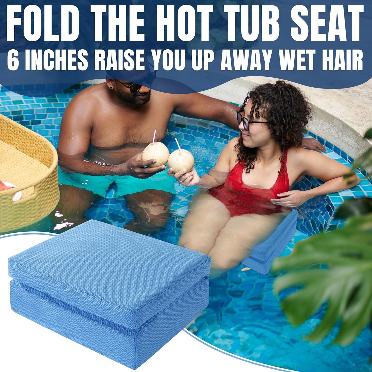 Asiento Elevador Plegable MABOZOO para Bañera Hidromasaje Azul