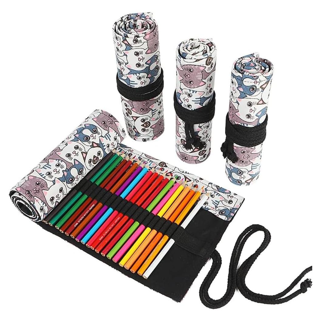 Estuche Organizador de Lápices DIYOMR 12 Ranuras Gato