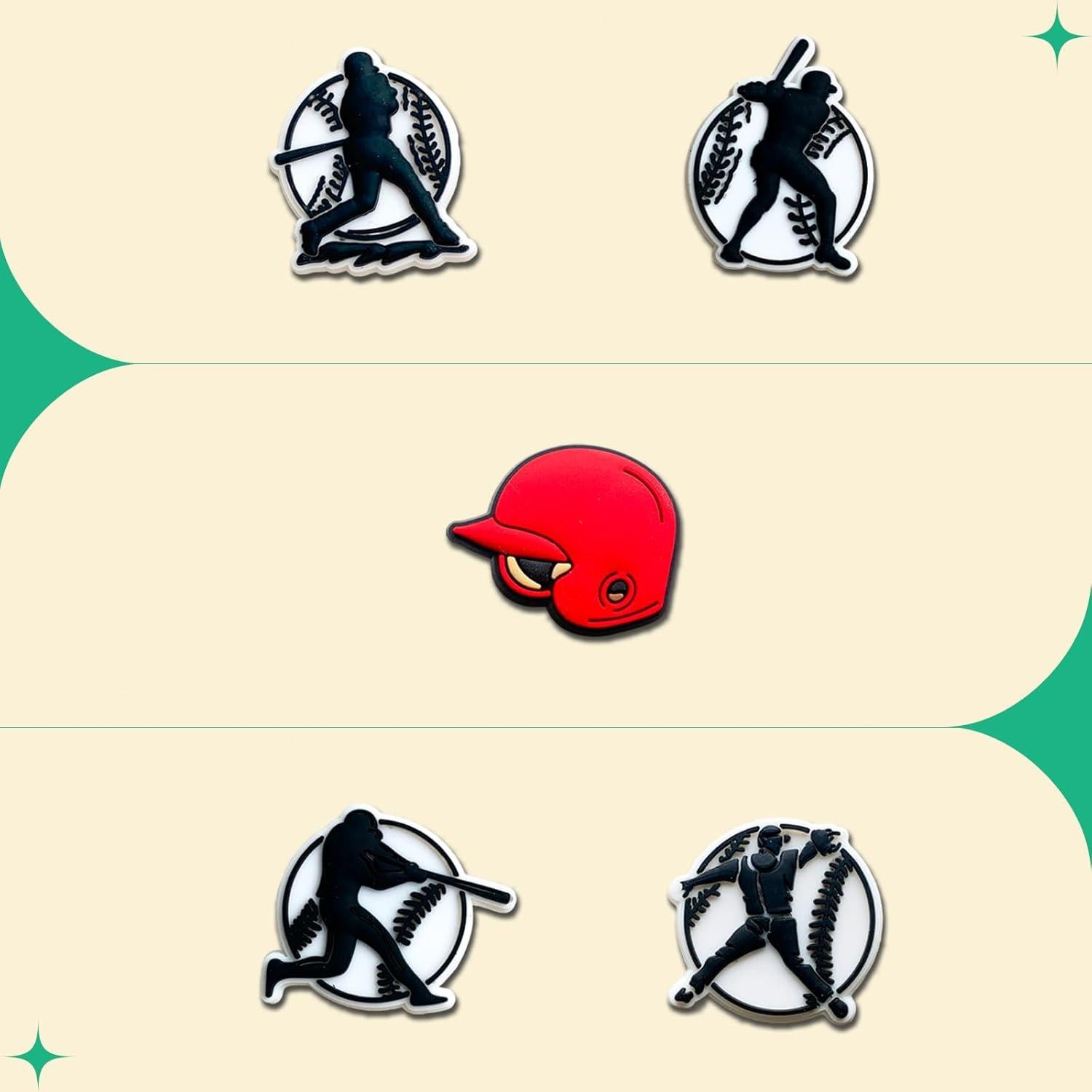 Encantos Decorativos para Zapatos de Pelota Deportiva - 25 Piezas