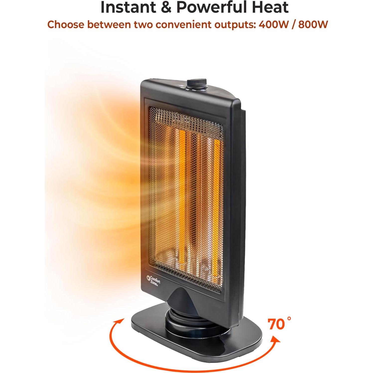 Calentador de Espacio Comfort Zone CZHTV9 800W Oscilante