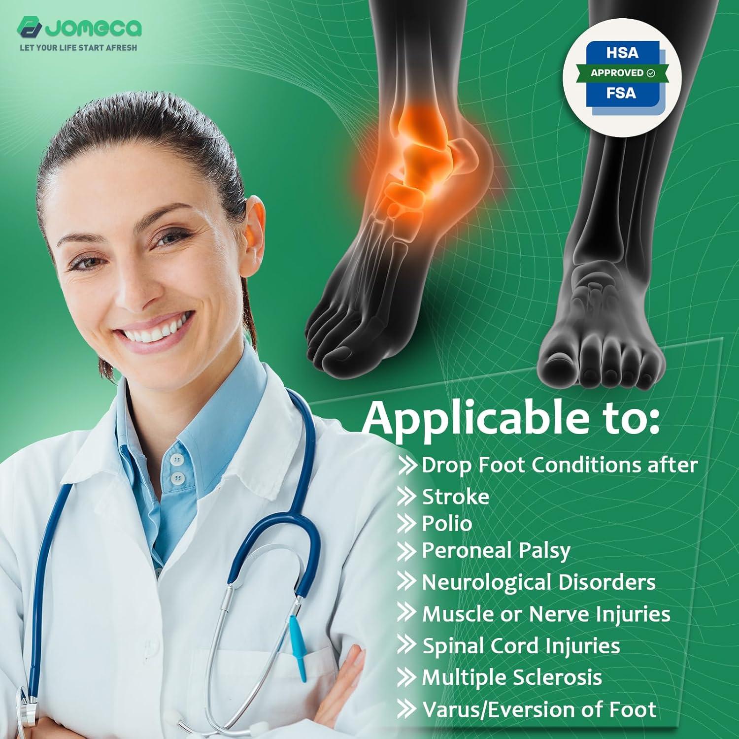 Férula Ajustable para Pie Caído JOMECA AFO con Botón