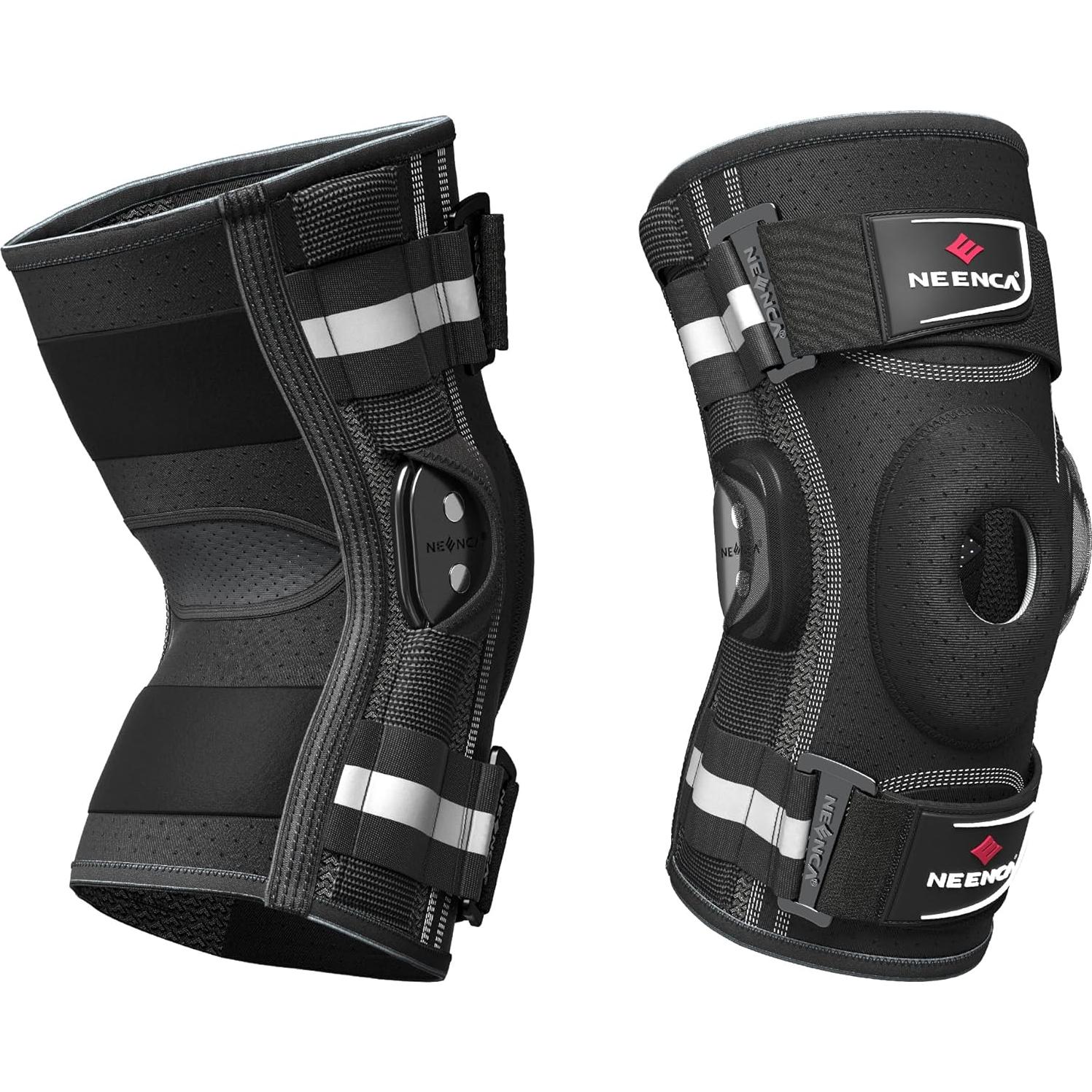 Faja de Rodilla NEENCA con Bisagras y Estabilizadores Negros