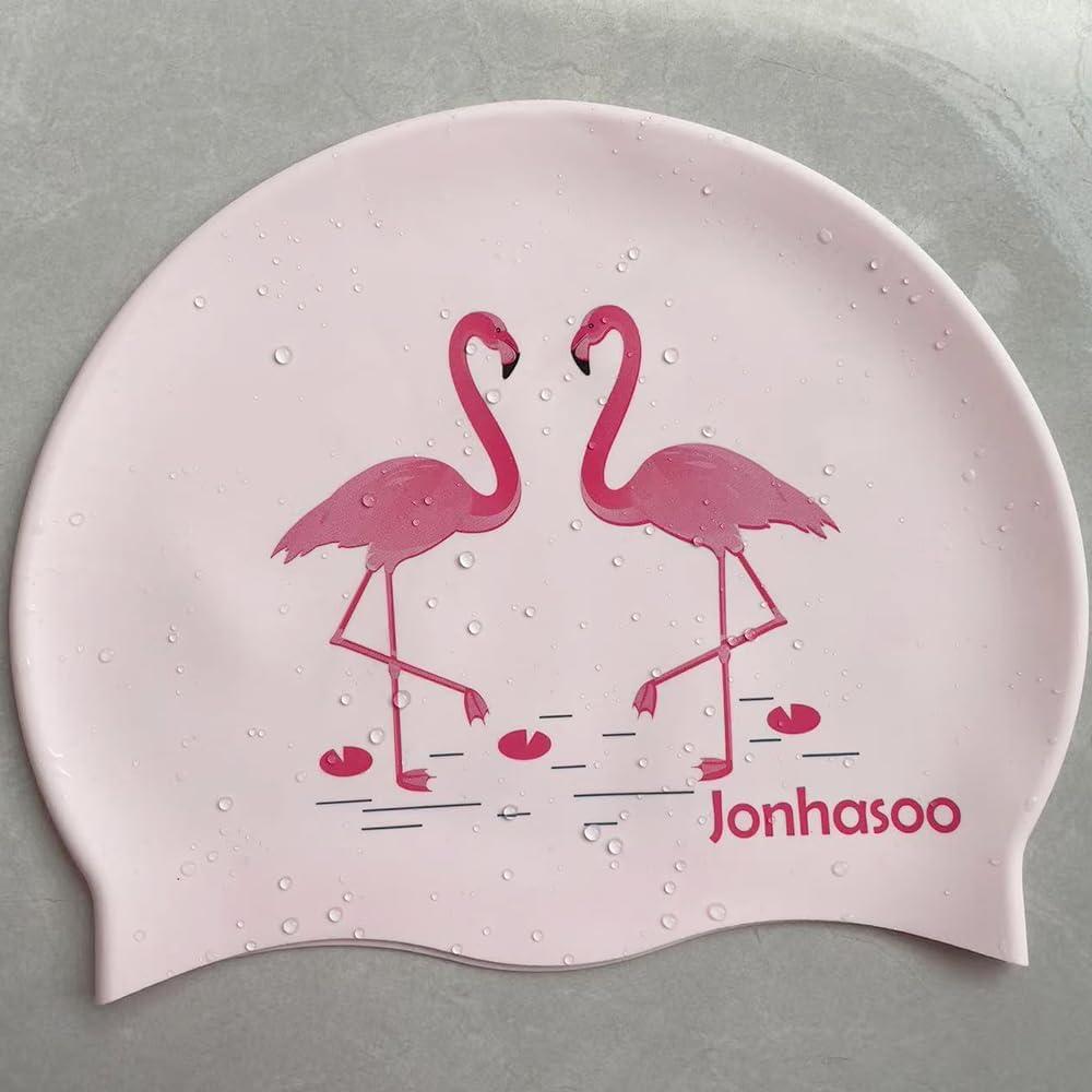 Gorro de natación de silicona Jonhasoo para mujeres - Verde