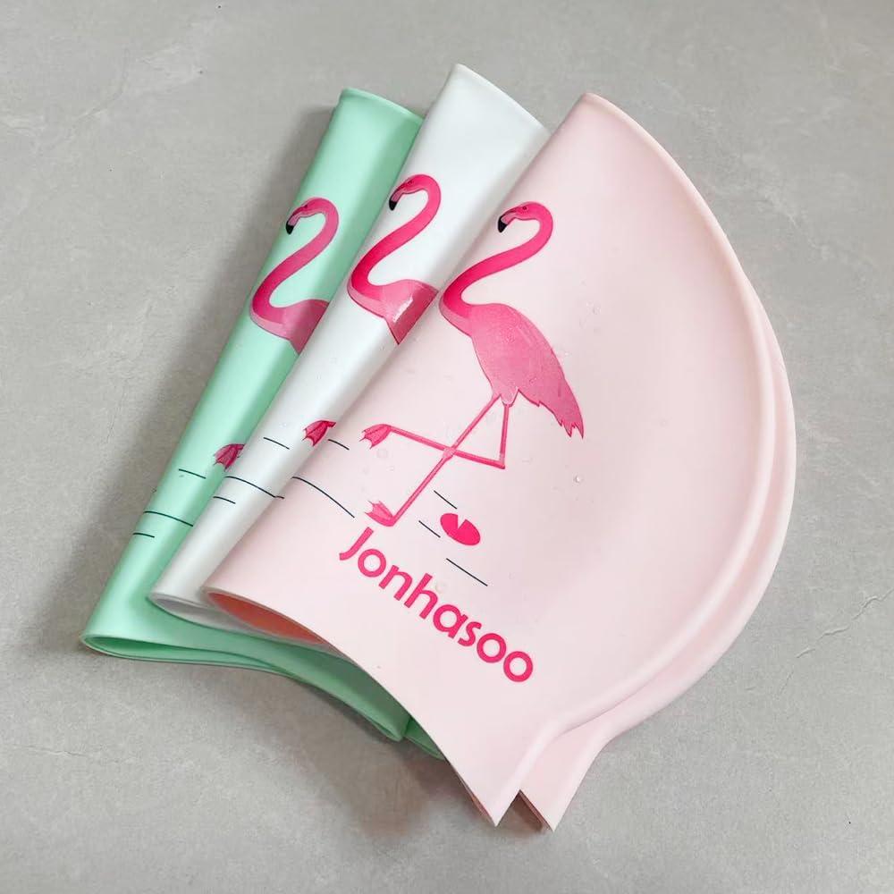 Gorro de natación de silicona Jonhasoo para mujeres - Verde