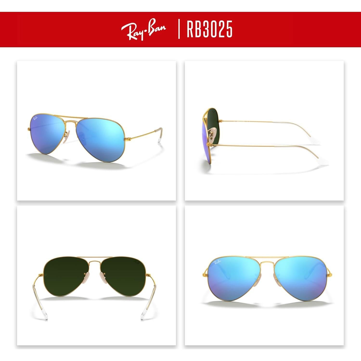 Gafas de sol Ray-Ban RB3025 Aviator Dorado Mate 55mm
