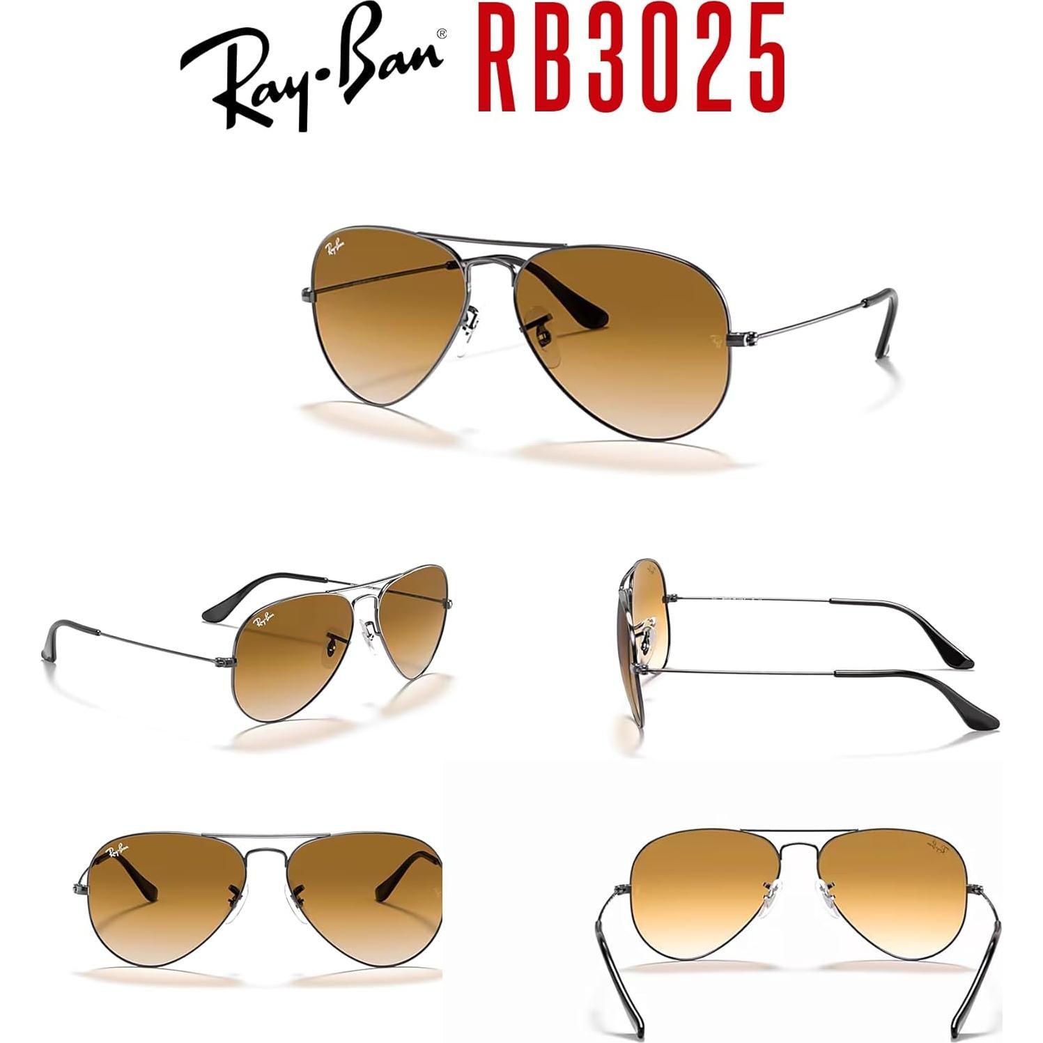Gafas de sol Ray-Ban RB3025 Aviator Metal 58mm + Kit de limpieza