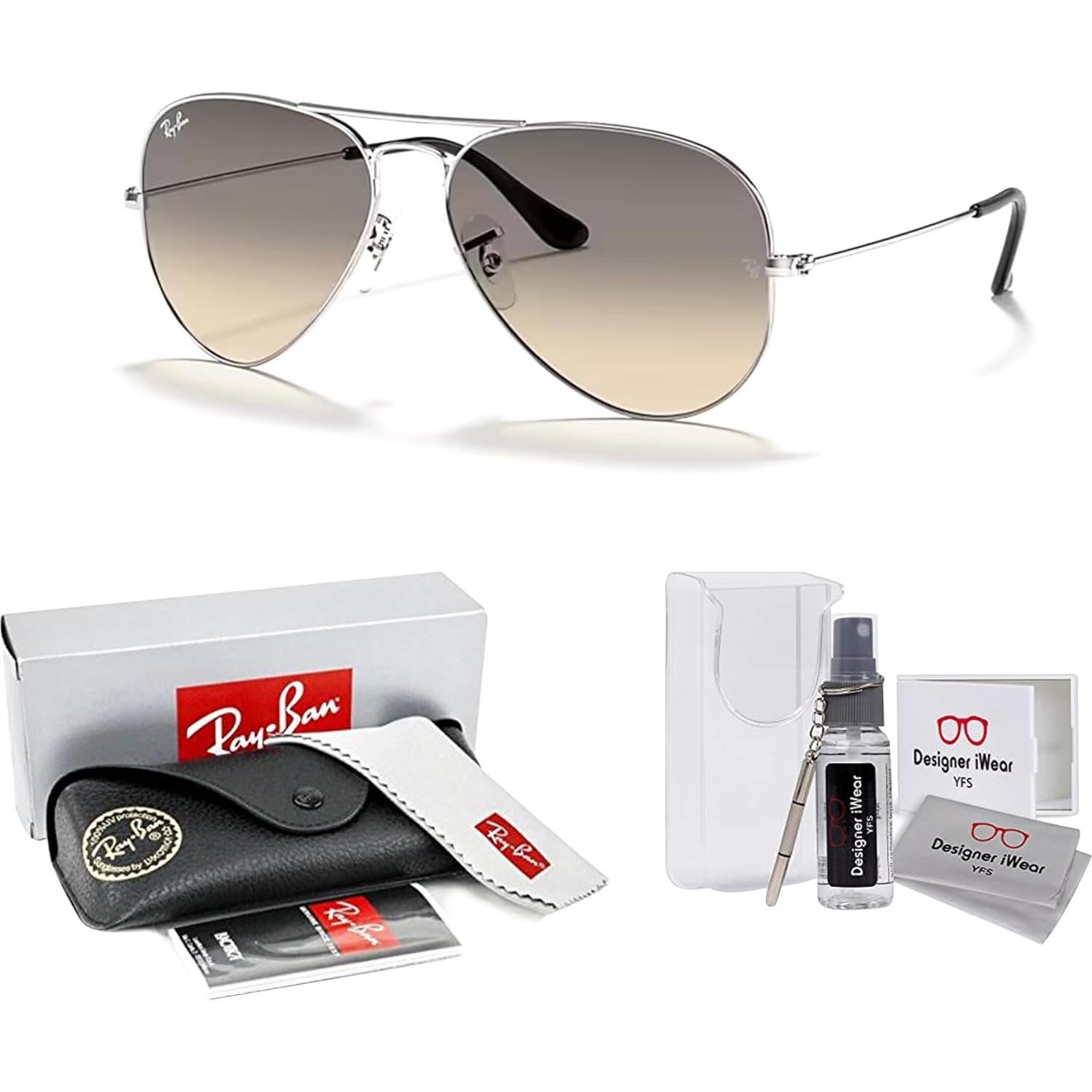 Gafas de sol Ray-Ban RB3025 Aviator Metal 58mm + Kit de cuidado