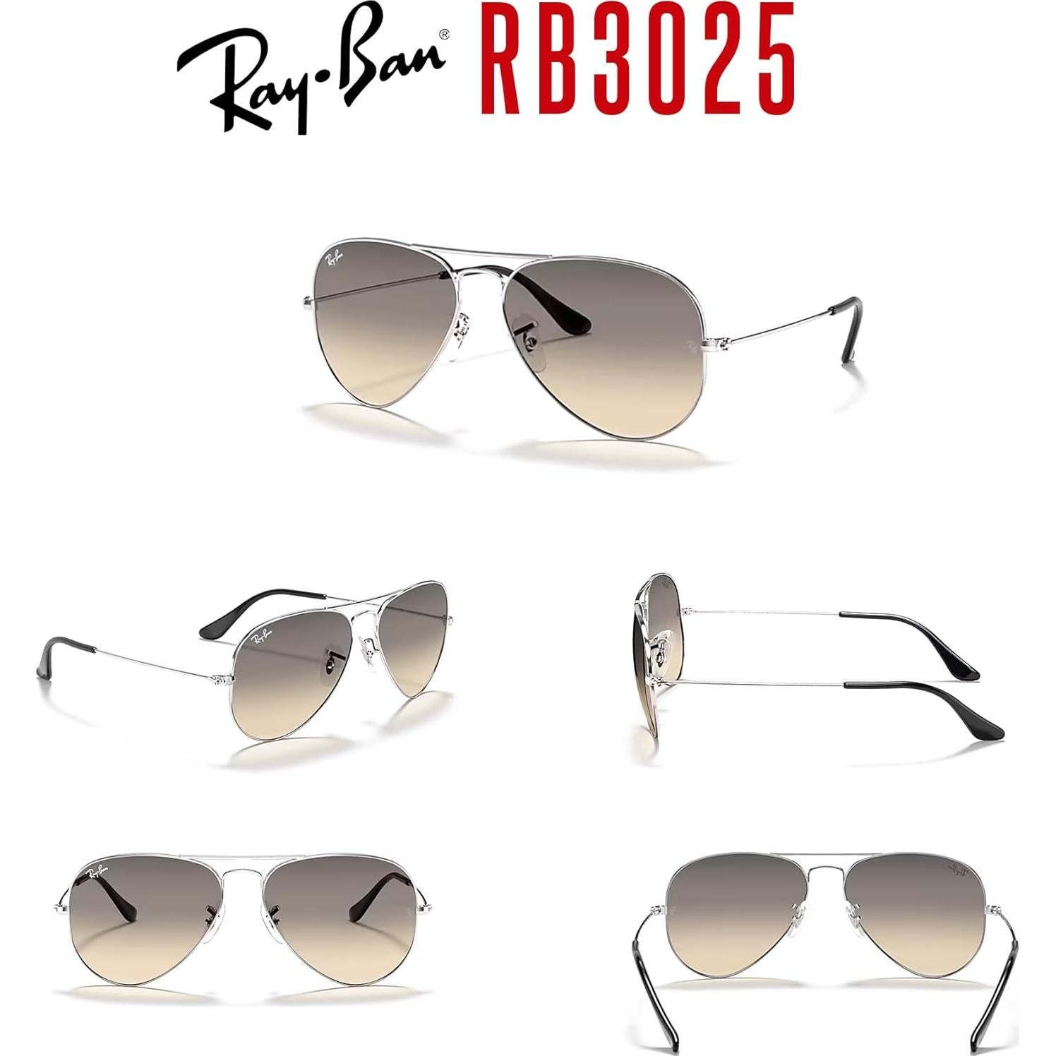 Gafas de sol Ray-Ban RB3025 Aviator Metal 58mm + Kit de cuidado