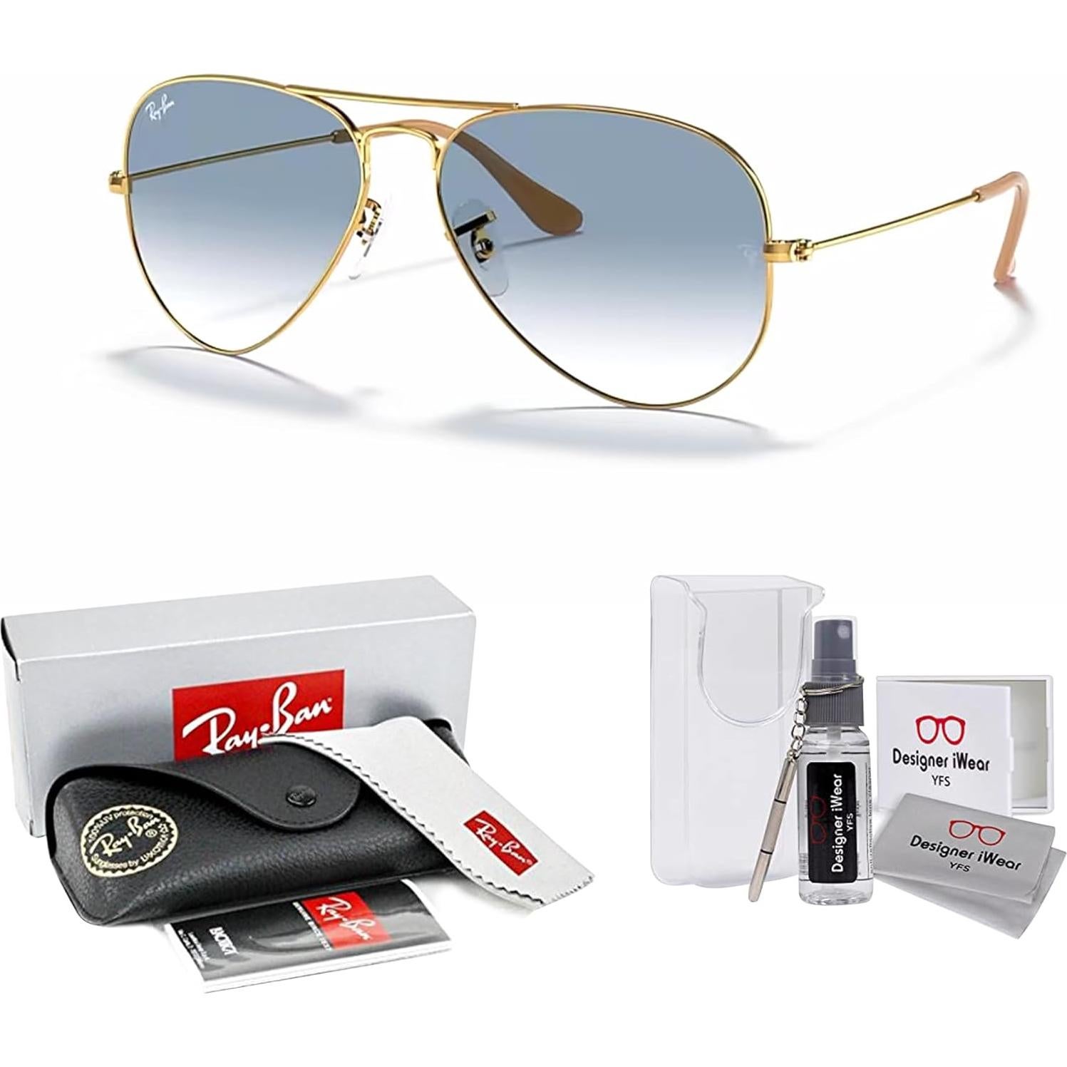 Gafas de sol Ray-Ban RB3025 Aviador Unisex Oro/Gradiente