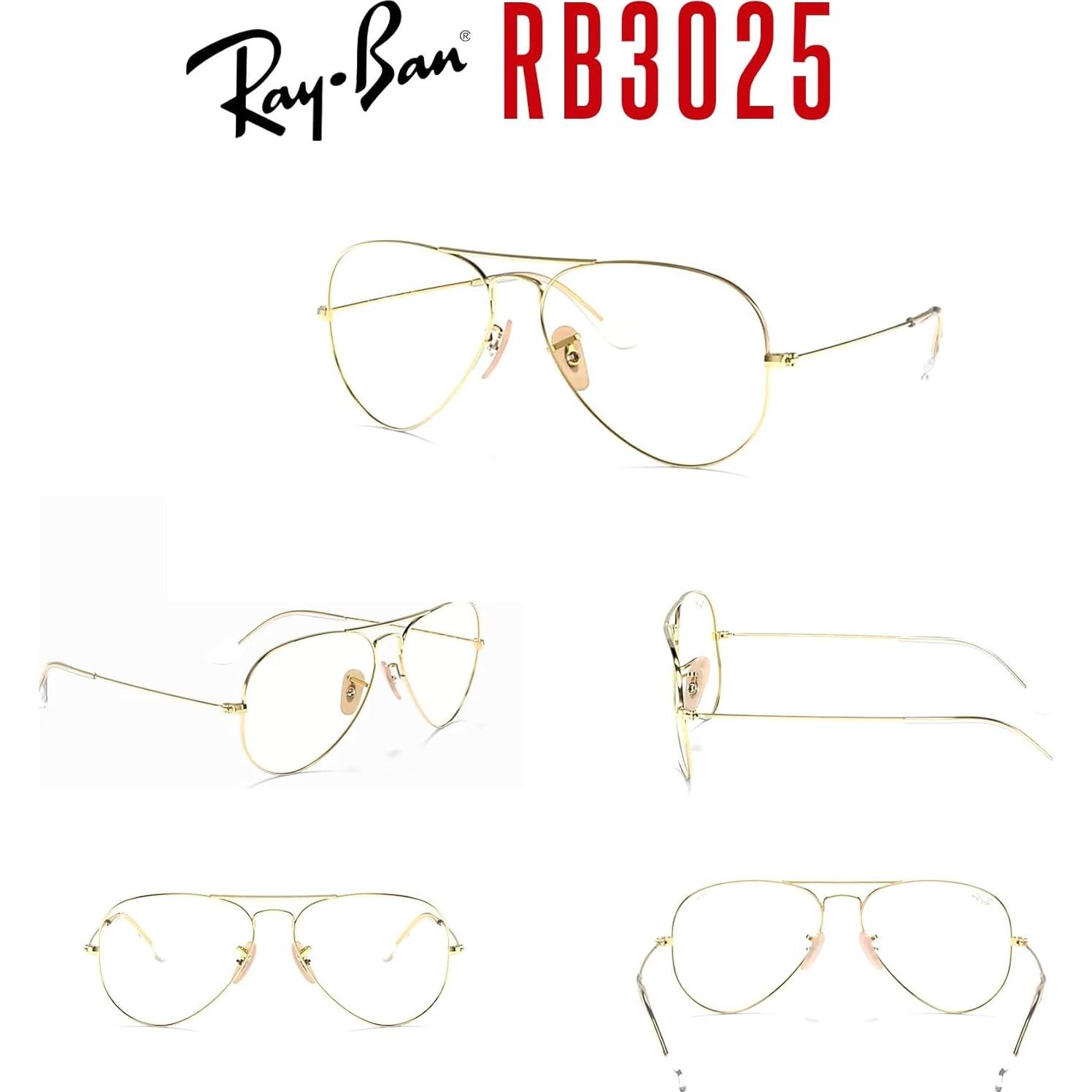 Gafas de sol Ray-Ban RB3025 Aviator Oro Gris + Kit de Cuidado