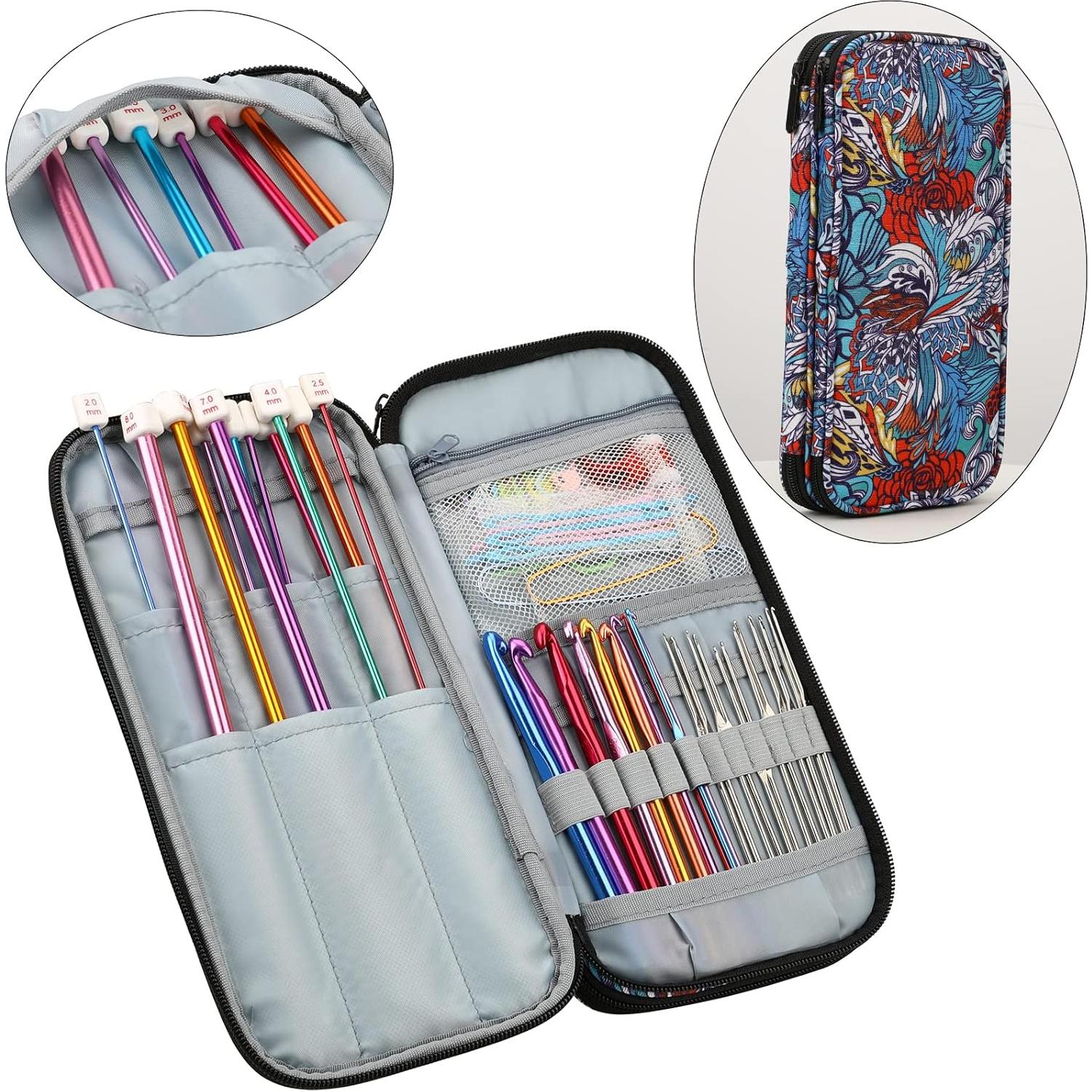 Juego de Agujas de Crochet Tunecino LOOEN 11 Piezas Aluminio