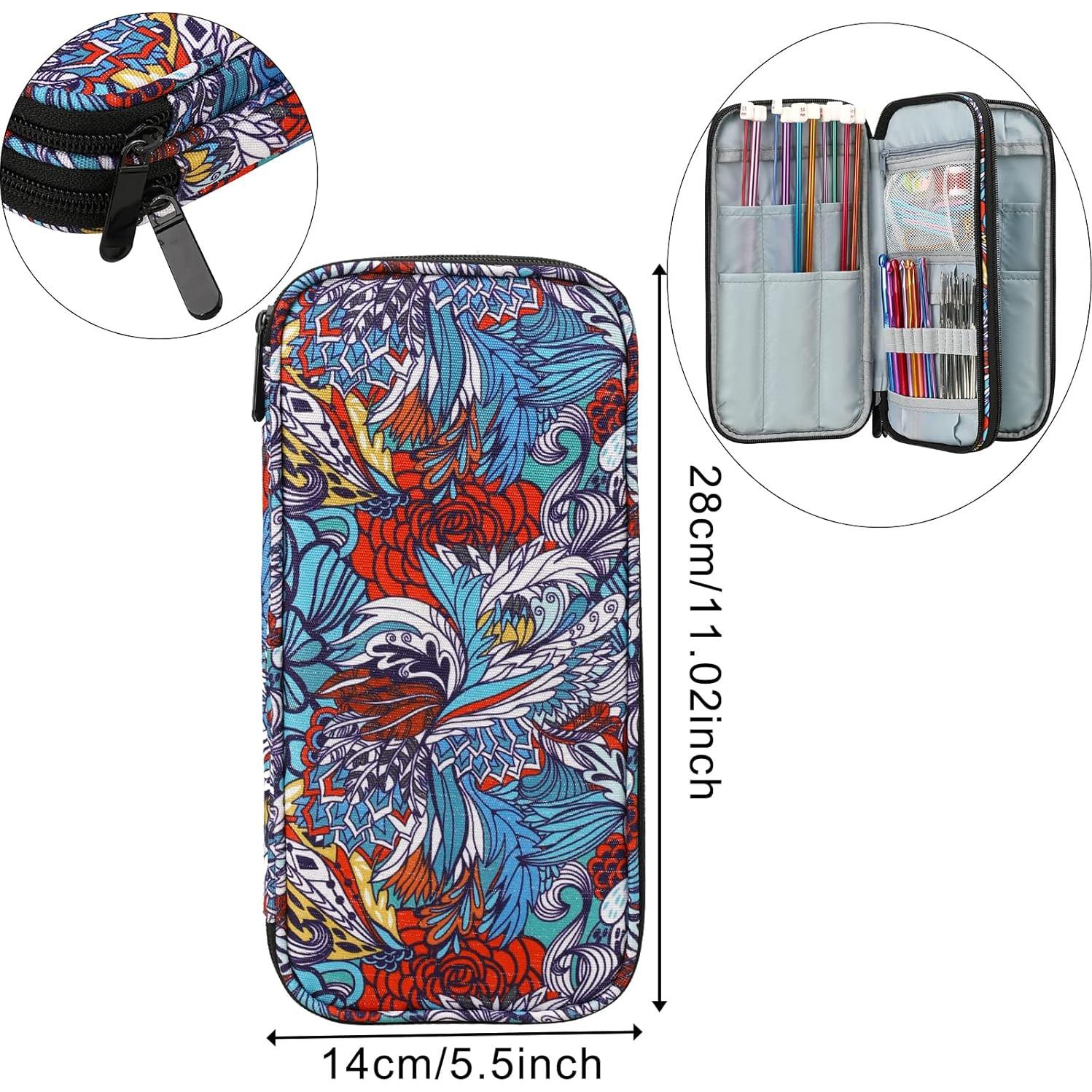 Juego de Agujas de Crochet Tunecino LOOEN 11 Piezas Aluminio