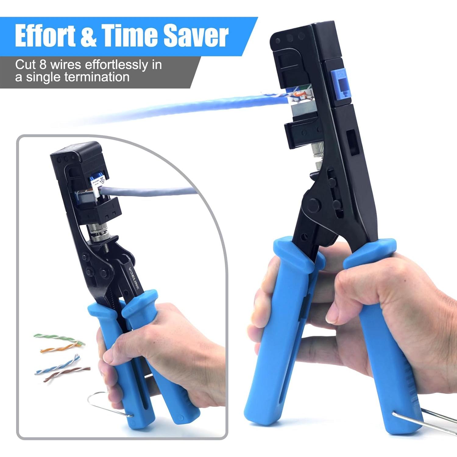 Herramienta de Terminación Rápida VCELINK para Conectores Keystone 90°