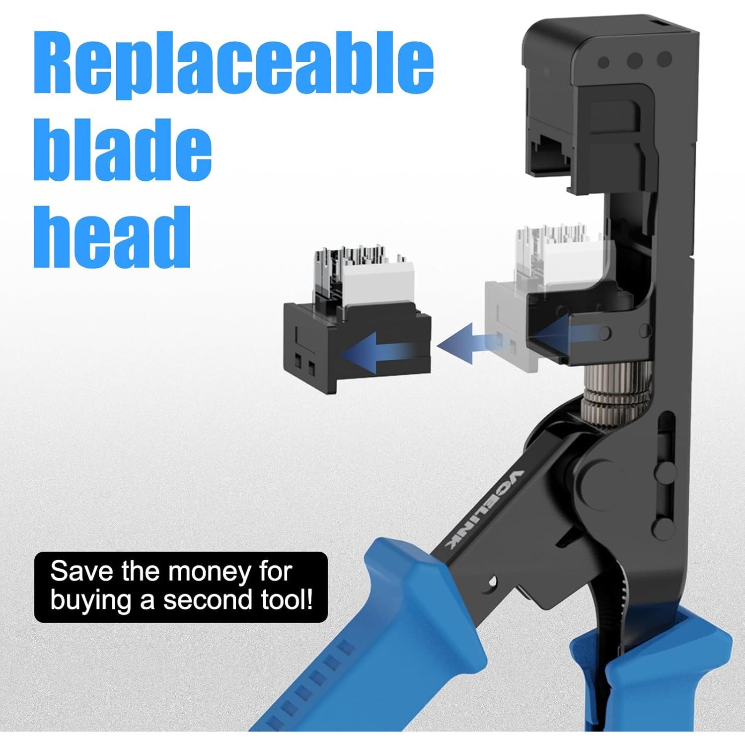 Herramienta de Terminación Rápida VCELINK para Conectores Keystone 90°